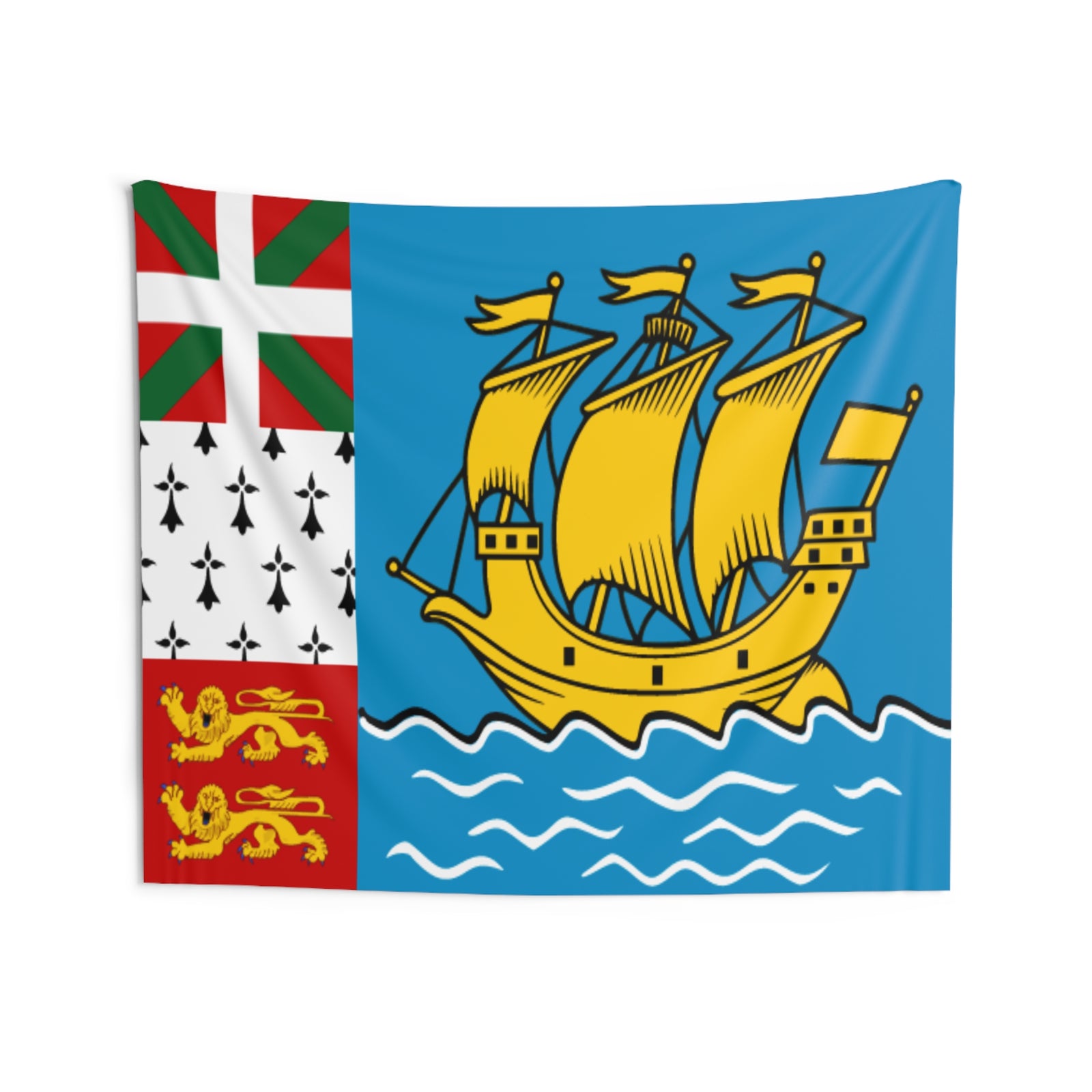 Saint Pierre and Miquelon Country Flag Wall Hanging Tapestry-Express Your Love Gifts