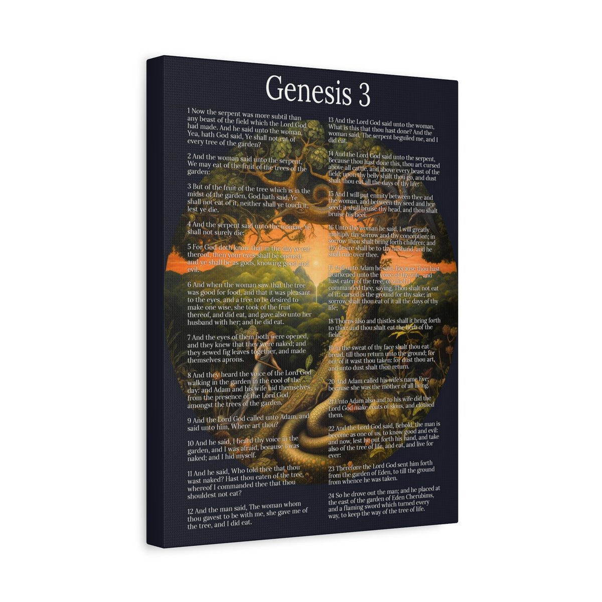 Scripture Walls Fall of Man Genesis 3 Chapter Christian Wall Art Print Ready to Hang Unframed-Express Your Love Gifts