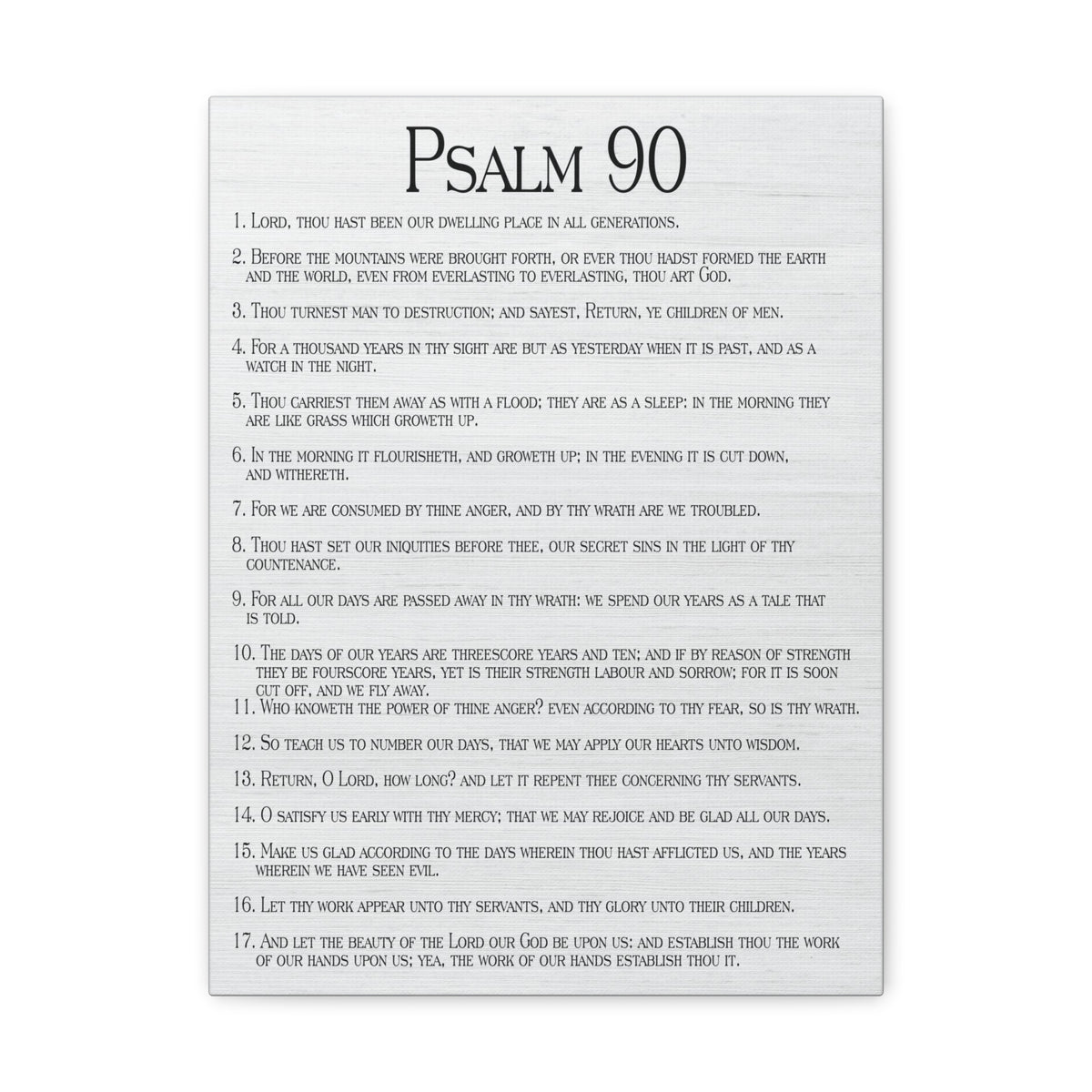 Scripture Walls How Time Flies Fast Psalm 90:13 Christian Wall Art Print Ready to Hang-Express Your Love Gifts