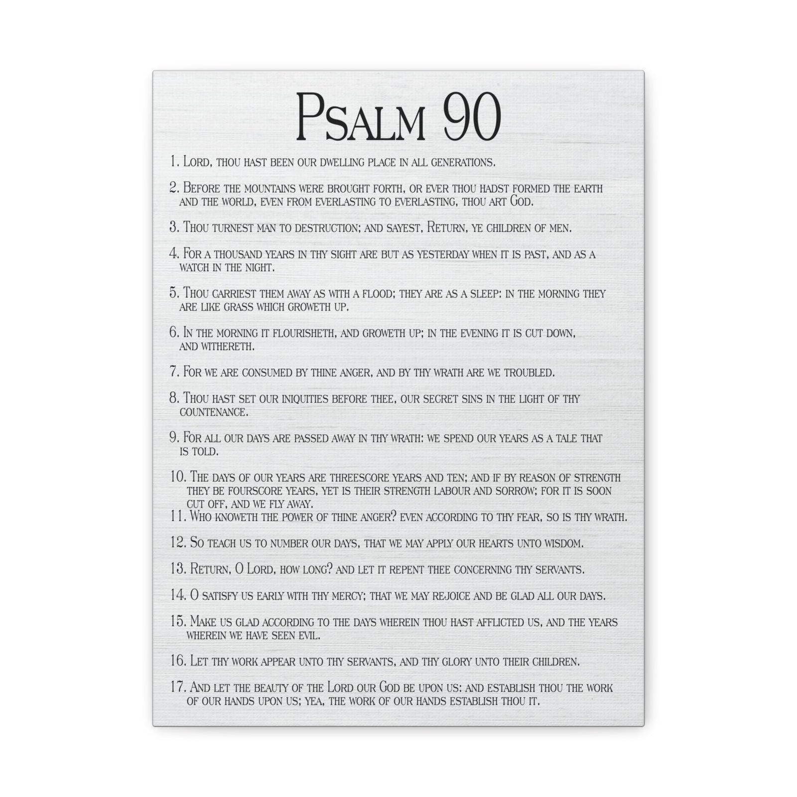 Scripture Walls How Time Flies Fast Psalm 90:13 Christian Wall Art Print Ready to Hang-Express Your Love Gifts