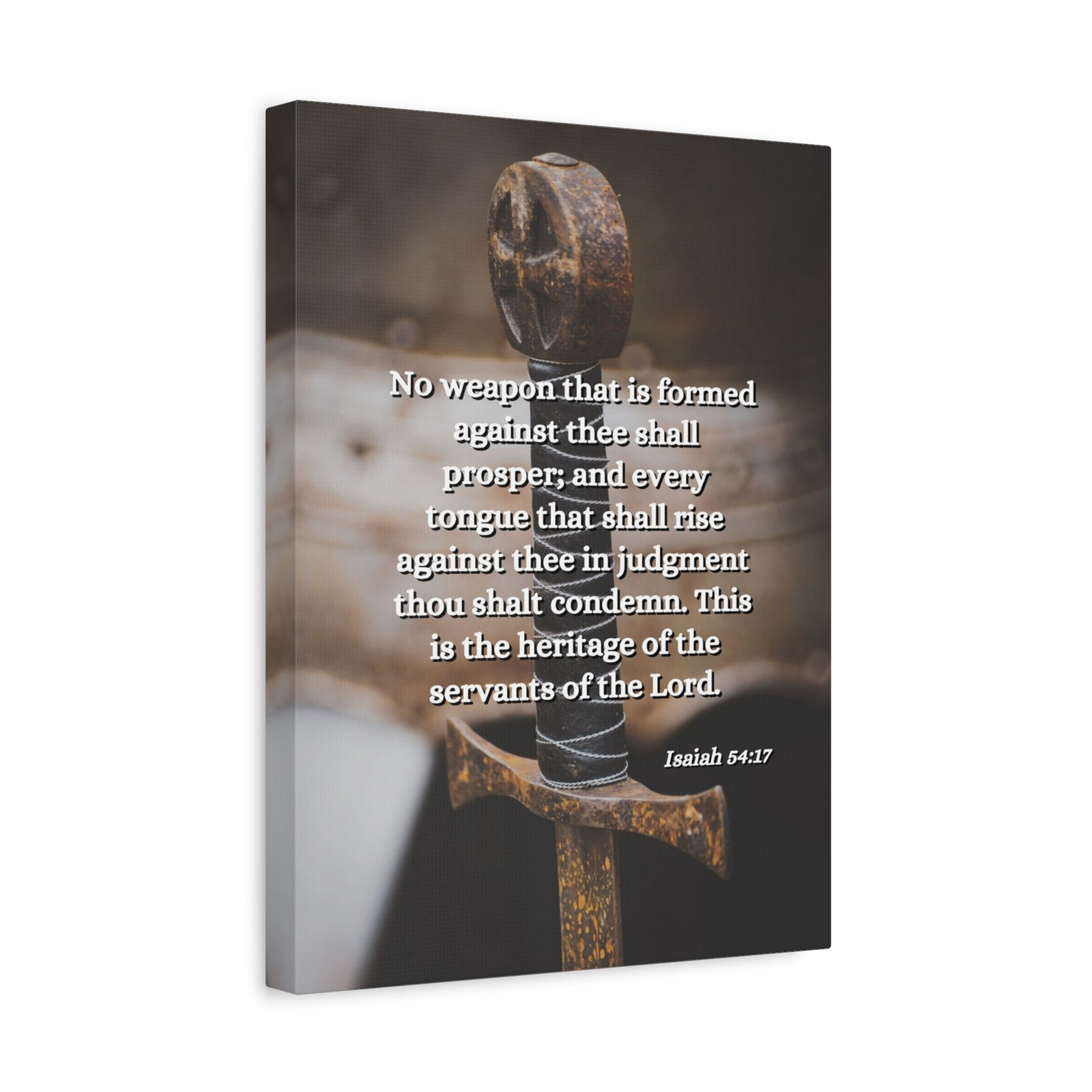 Scripture Walls No Weapon Isaiah 54:17 Bible Verse Canvas Christian Wall Art Ready to Hang-Express Your Love Gifts