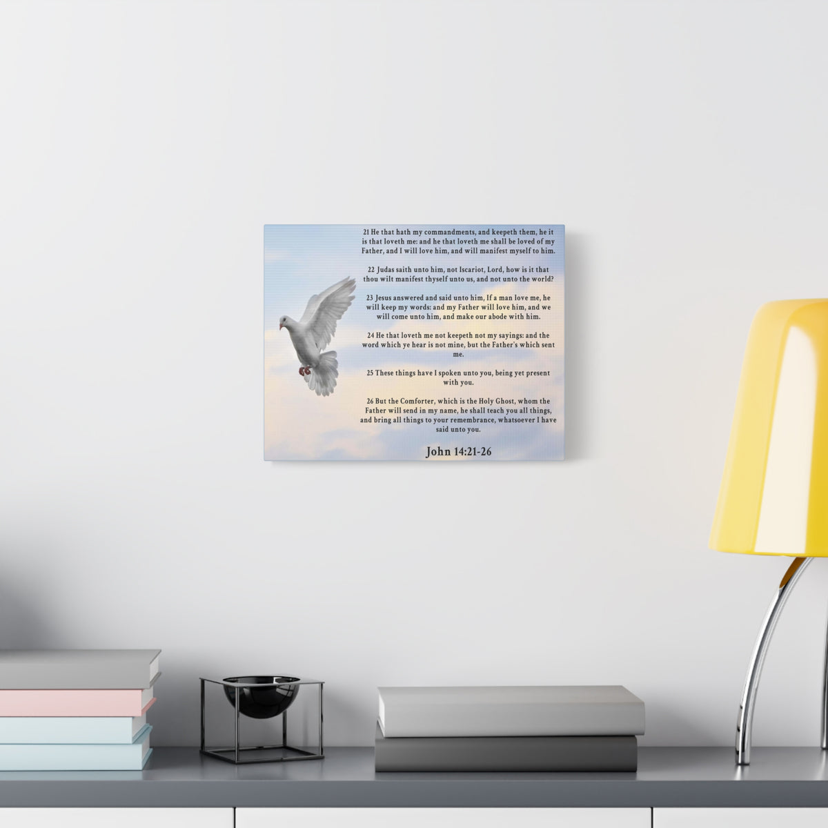 Scripture Walls John 14:21-26 KJV Christian Wall Art Print Ready to Hang Unframed-Express Your Love Gifts