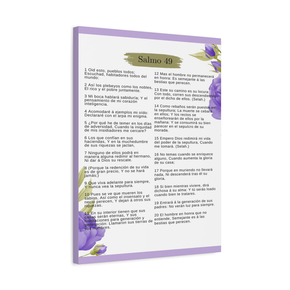 Salmo 49 Impresión De Arte Cristiano en la Pared Lista Para Colgar-Express Your Love Gifts