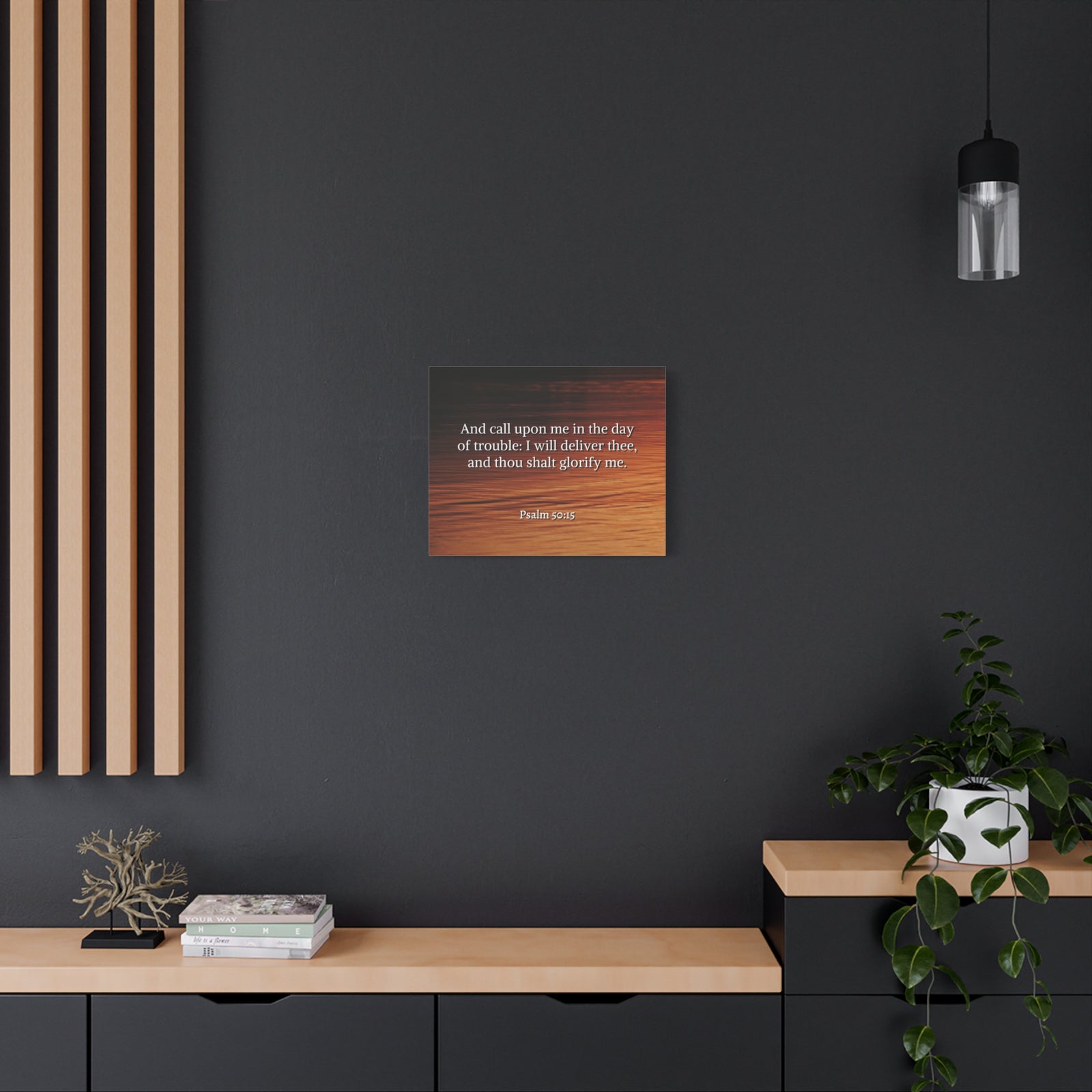Scripture Walls Call On Me Psalm 50:15 Bible Verse Canvas Christian Wall Art Ready to Hang-Express Your Love Gifts
