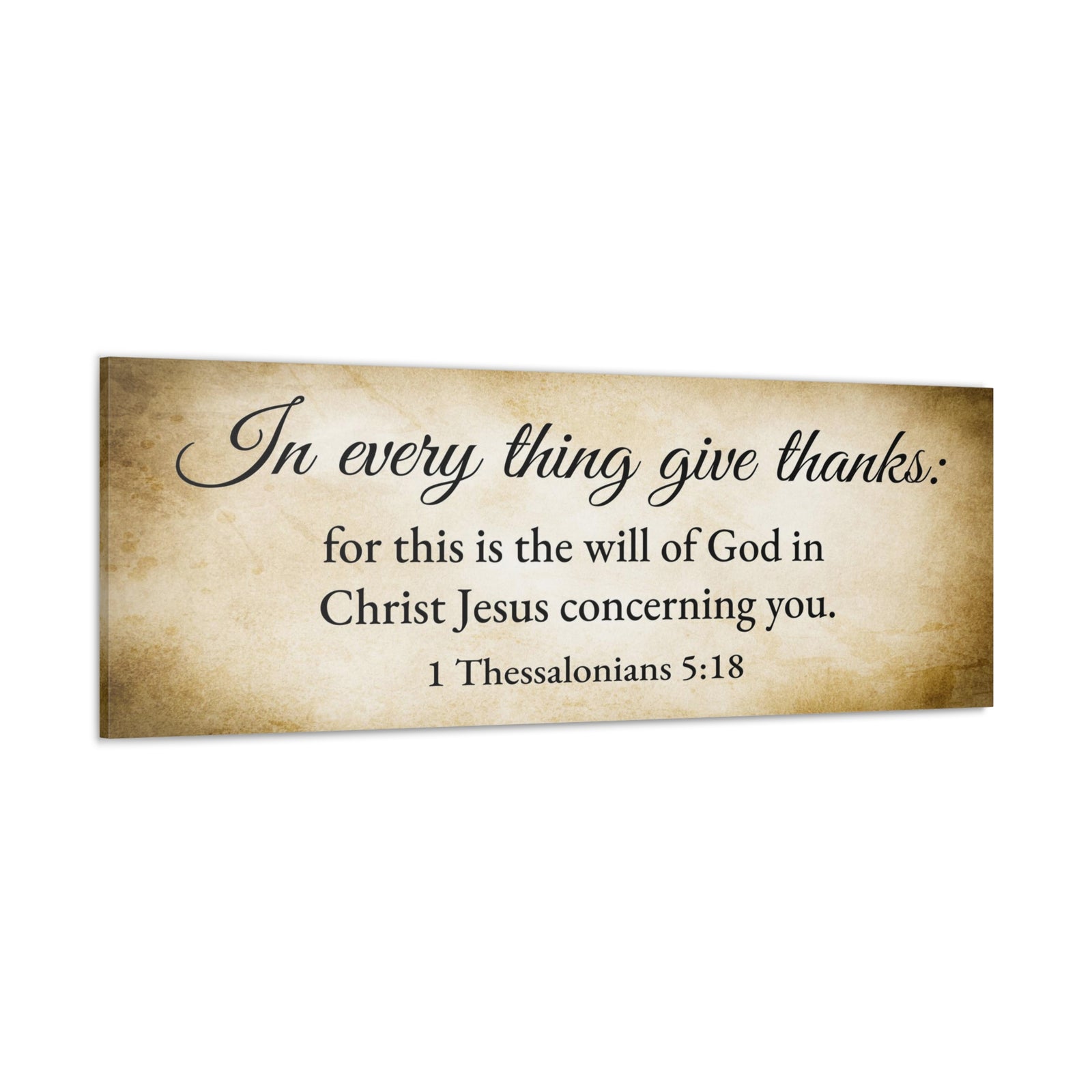 Scripture Walls Give Thanks in All 1 Thessalonians 5:18 Gold Bible Verse Canvas Christian Wall Art Ready to Hang Unframed-Express Your Love Gifts