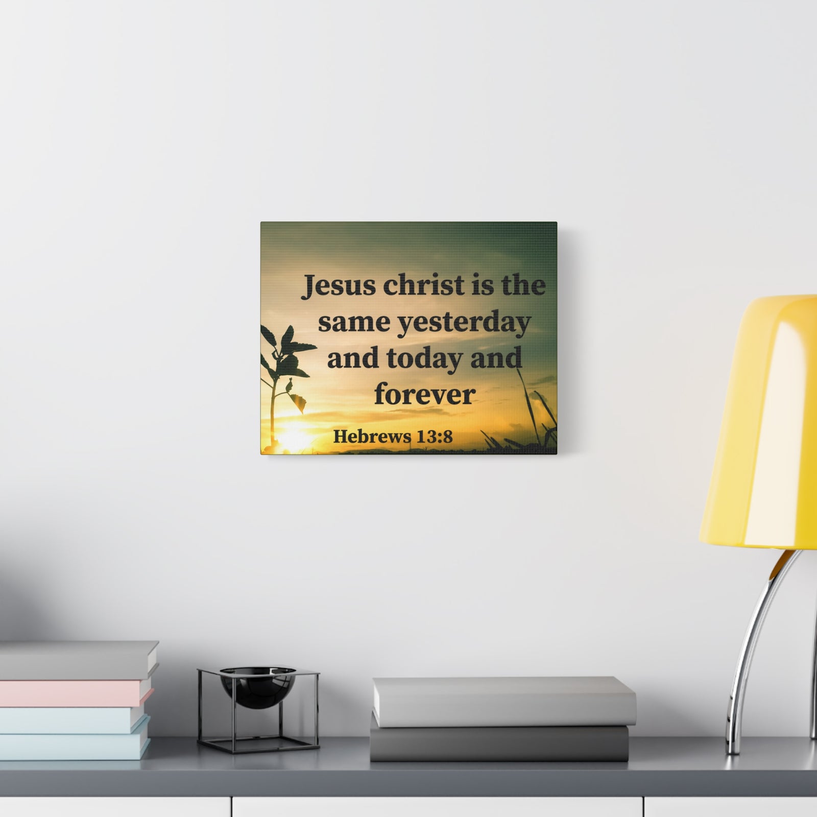 Scripture Walls Today And Forever Hebrews 13:8 Bible Verse Canvas Christian Wall Art Ready to Hang