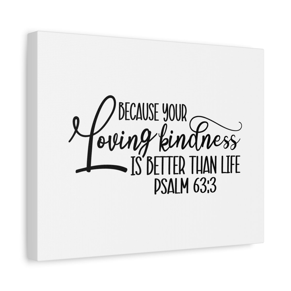 Scripture Canvas Better Than Life Psalm 63:3 Christian Wall Art Bible Verse Print Ready to Hang-Express Your Love Gifts