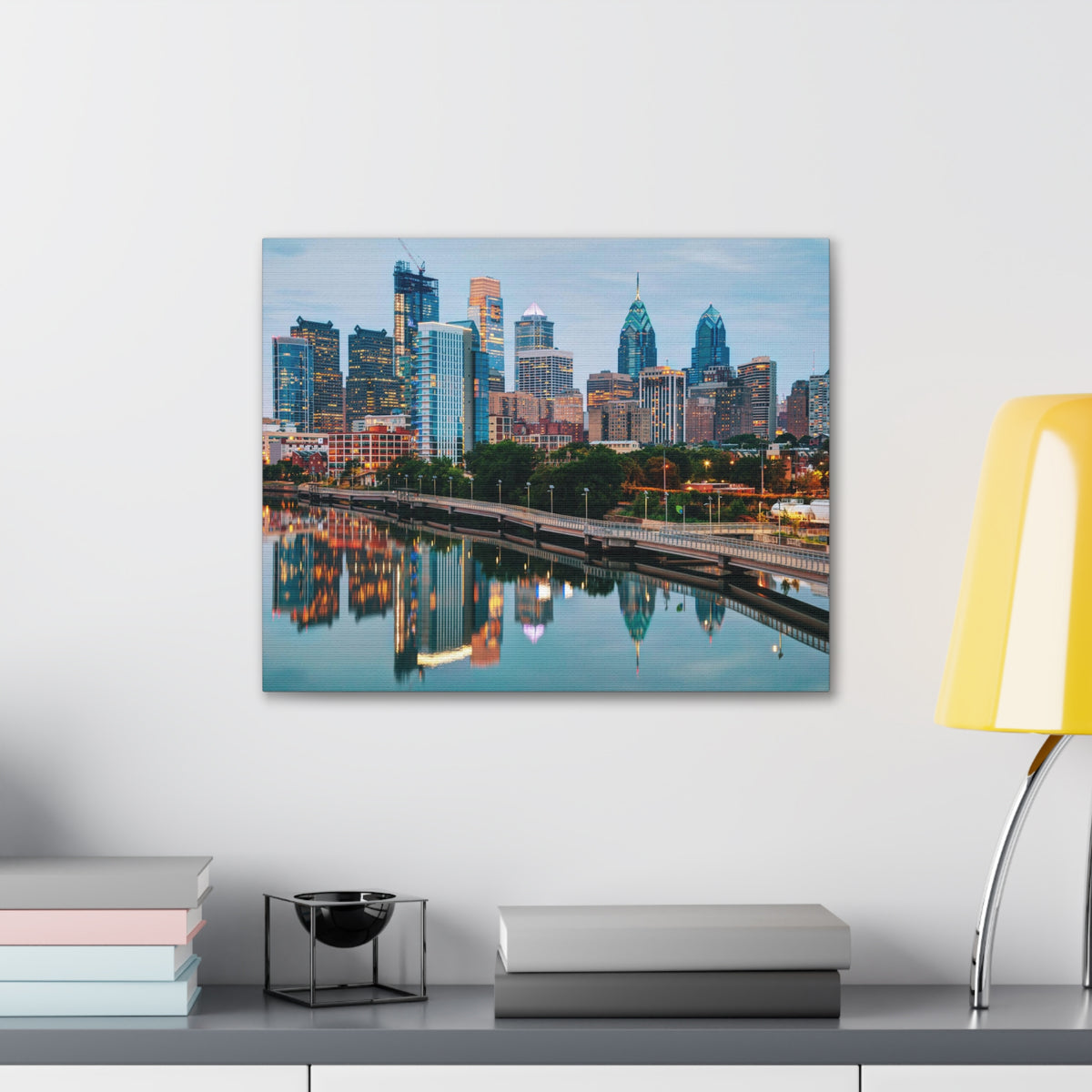 Philadelphia Daytime Skyline Canvas Artwork High-Quality Breathtaking Stunning Cityscape for Home Decor Ready to Hang-Express Your Love Gifts