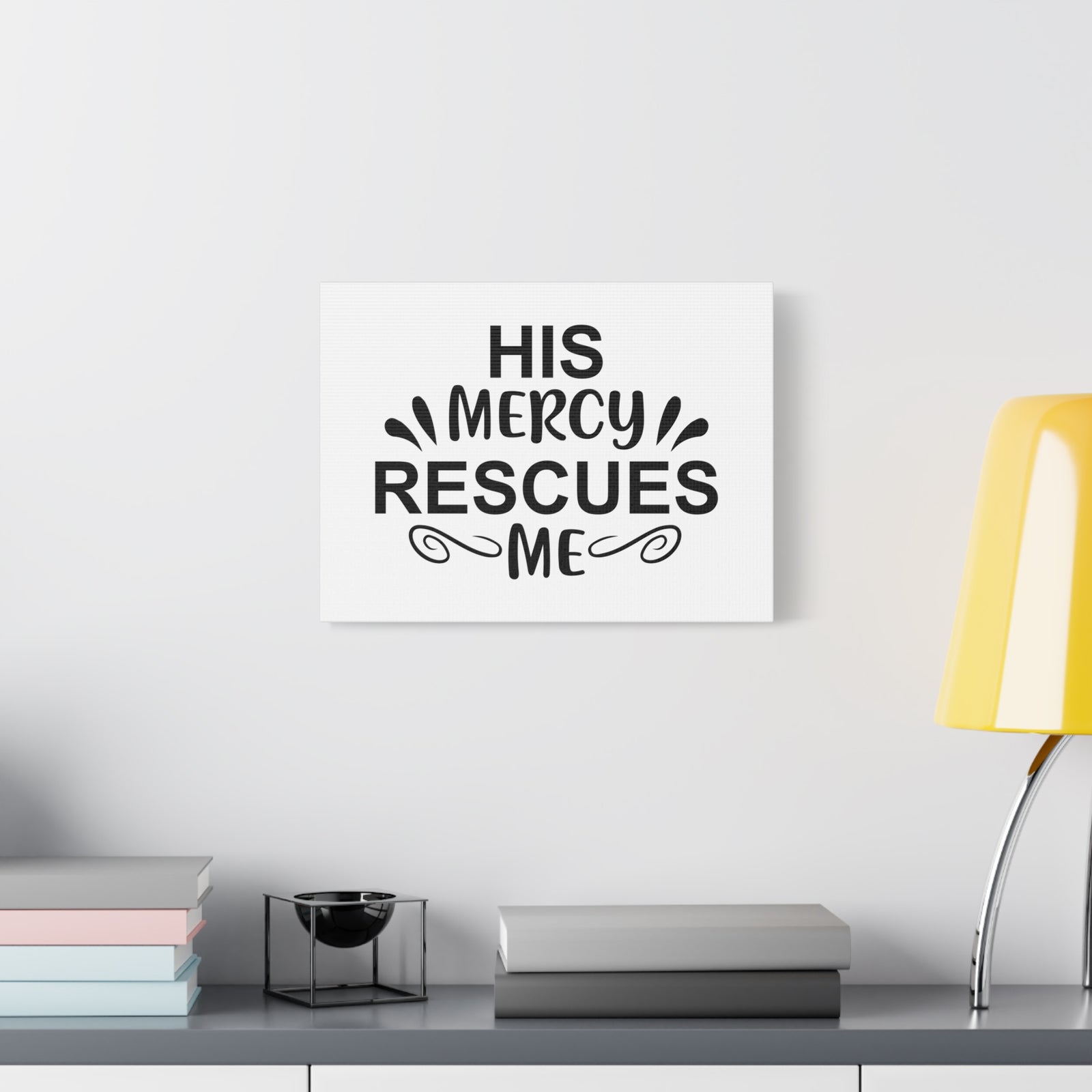 Scripture Walls His Mercy Rescues Me Psalms 140:4 Christian Wall Art Print Ready to Hang-Express Your Love Gifts