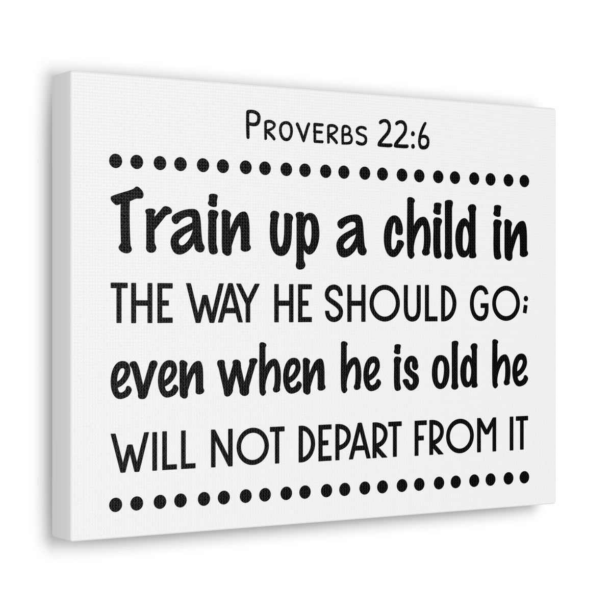Scripture Walls Train Up A Child In Proverbs 22:6 Bible Verse Canvas Christian Wall Art Ready To Hang-Express Your Love Gifts