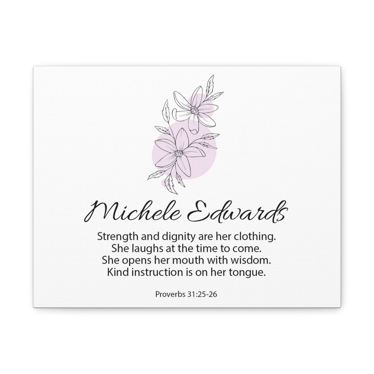 Personalized Proverbs 31:25-26-Express Your Love Gifts