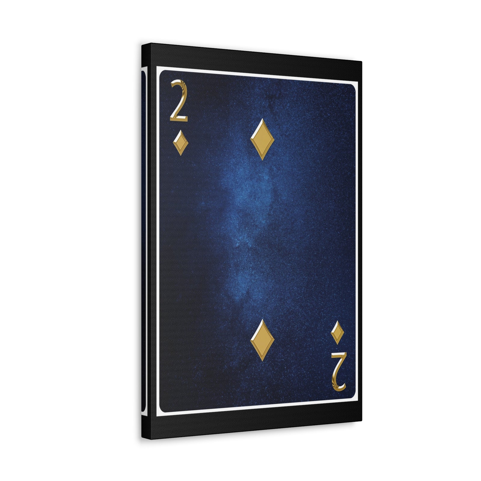 Two Of Diamonds Space Background Playing Card Canvas Wall Art for Home Decor Ready-to-Hang-Express Your Love Gifts