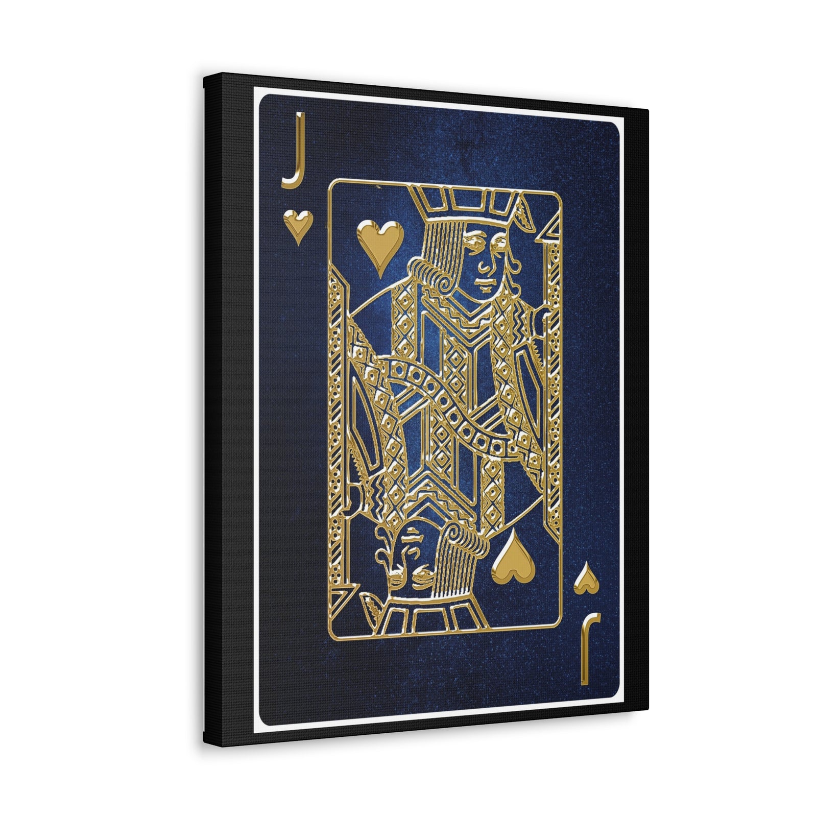 Jack Of Hearts Space Background Playing Card Canvas Wall Art for Home Decor Ready-to-Hang-Express Your Love Gifts
