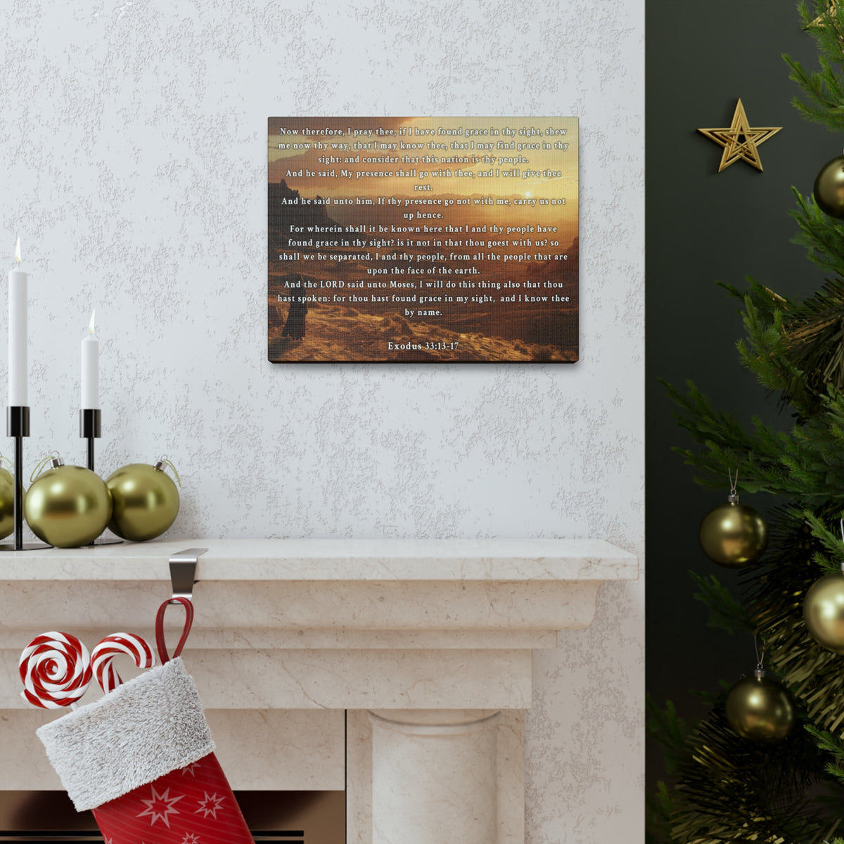 Scripture Walls Exodus 33:13-17 KJV Bible Verse Canvas Christian Wall Art Ready to Hang Unframed-Express Your Love Gifts