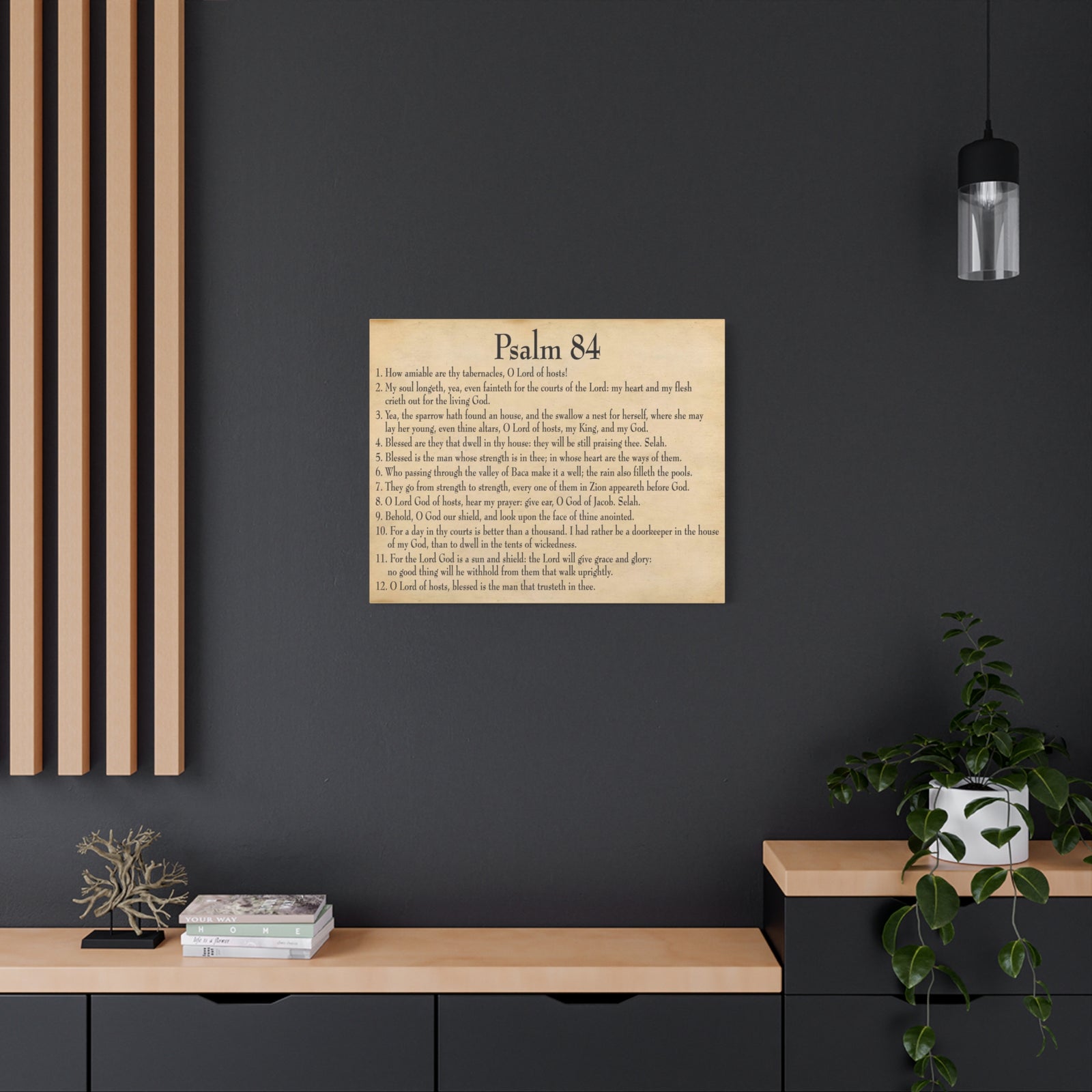 Scripture Walls Dwelling In God's Presence Psalm 84:4 Christian Wall Art Bible Verse Print Ready to Hang-Express Your Love Gifts