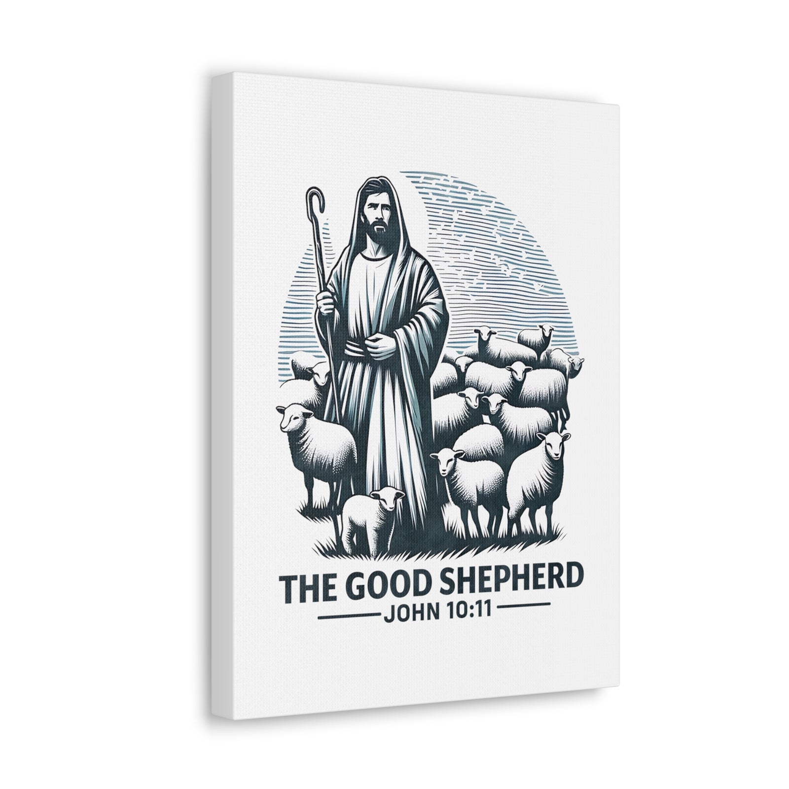 Scripture Walls John 10:11 The Good Shepherd Bible Verse Canvas Christian Wall Art Ready to Hang Unframed-Express Your Love Gifts
