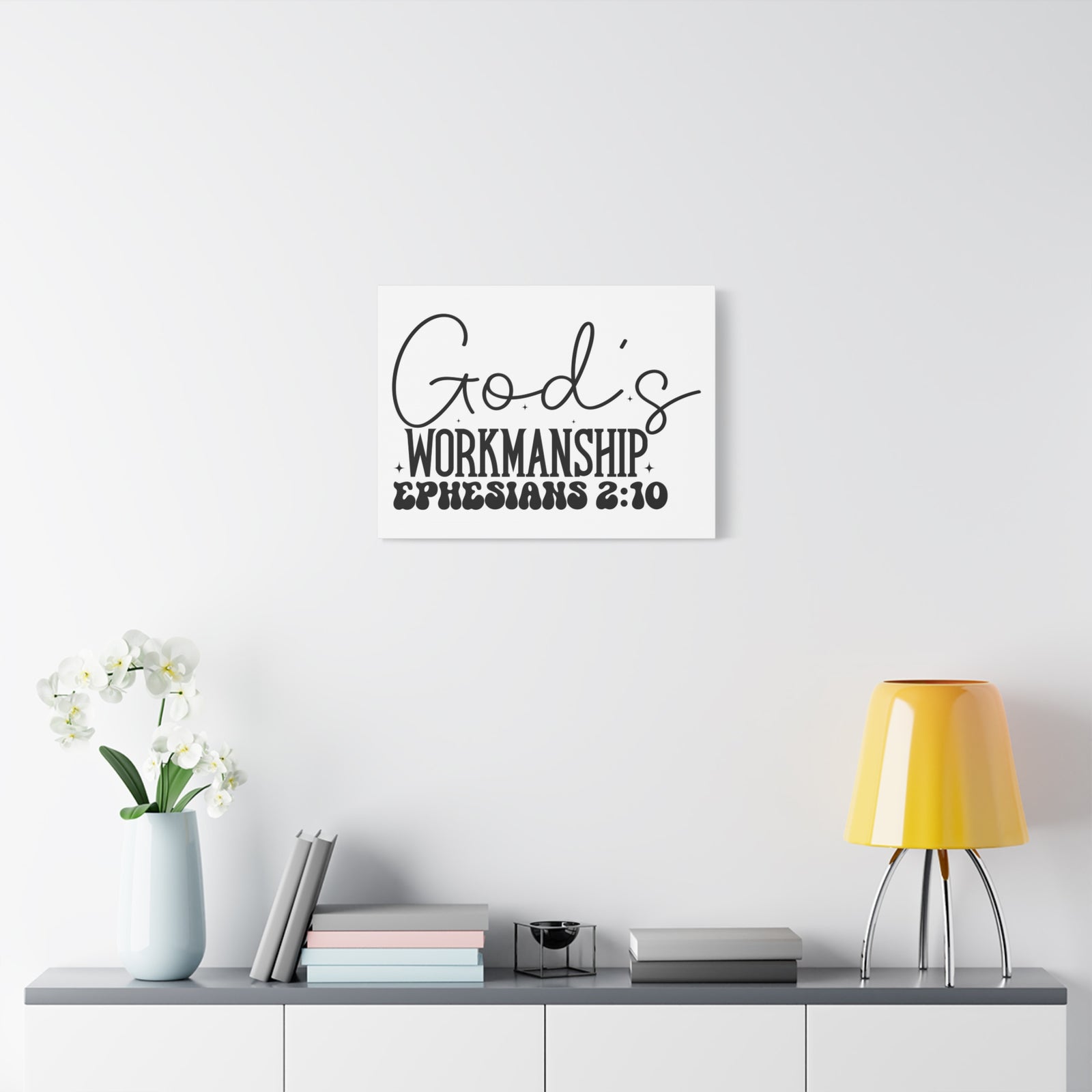 Scripture Walls Ephesians 2:10 I am God's Workmanship Bible Verse Canvas Christian Wall Art Ready to Hang Unframed-Express Your Love Gifts