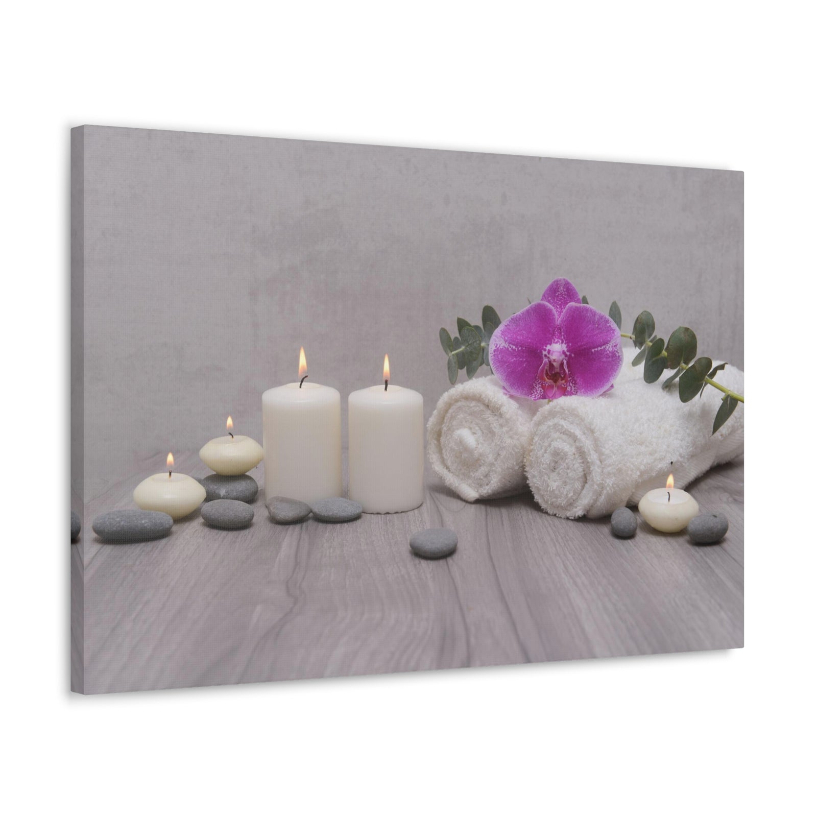 Towel with Green Leaves Forest Floral Nature Photography Canvas Wall Art for Home Decor Ready-to-Hang-Express Your Love Gifts