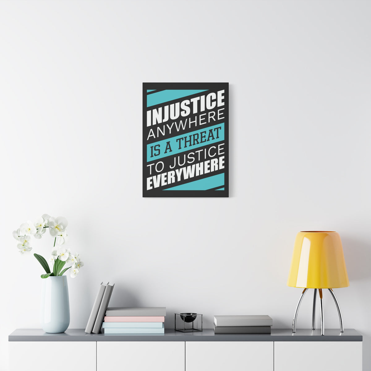 Inspirational Quote Canvas Threat To Justice Wall Art Motivational Motto Inspiring Prints Artwork Decor Ready to Hang-Express Your Love Gifts