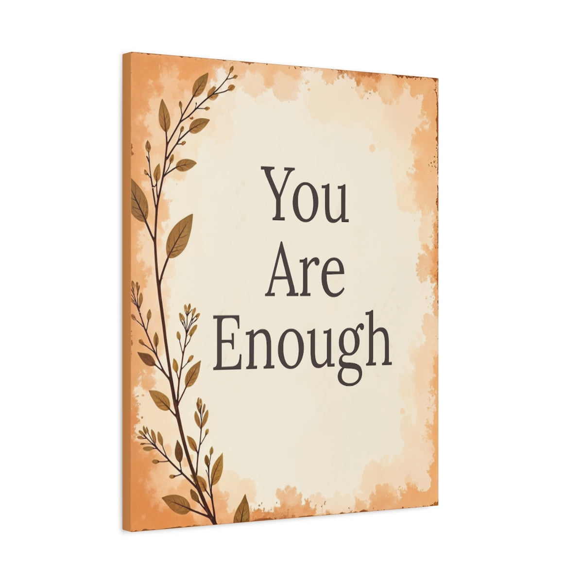 You Are Enough Inspirational Motivational Quote Canvas Wall Art for Home Decor Ready-to-Hang-Express Your Love Gifts