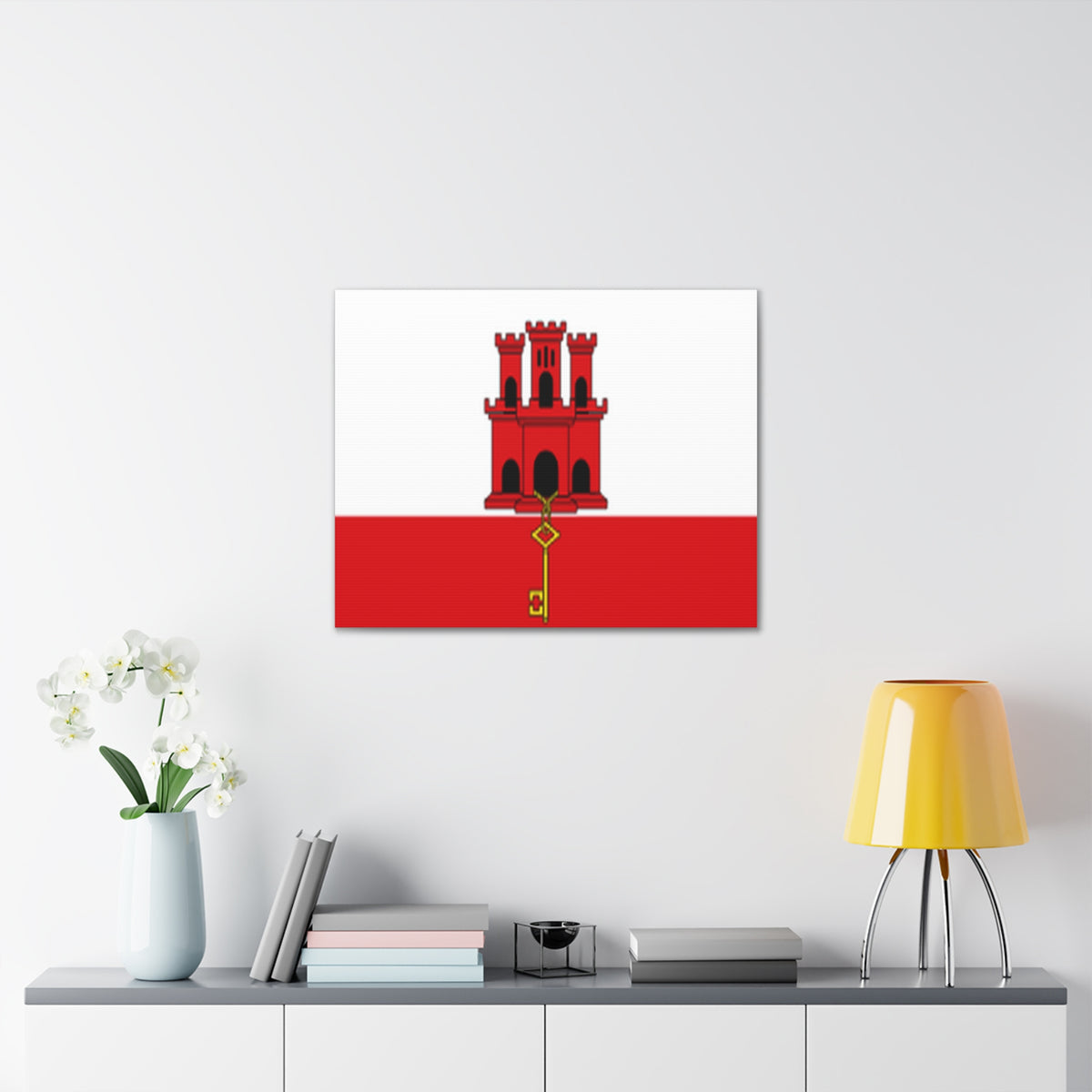 Gibraltar Country Flag Canvas Vibrant Wall Art Unframed Home Decor-Express Your Love Gifts