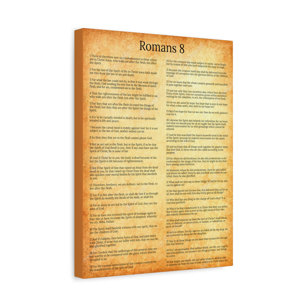 Scripture Walls Glorification Romans 8 Chapter Gold Christian Wall Art Print Ready to Hang Unframed-Express Your Love Gifts