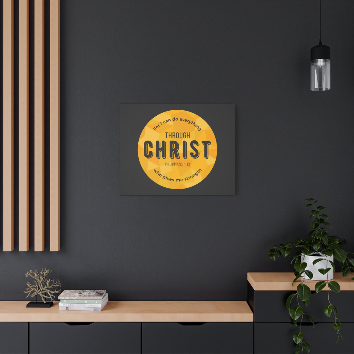 Scripture Canvas For I Can Do Everything Philippians 4:13 Christian Wall Art Bible Verse Print Ready To Hang-Express Your Love Gifts