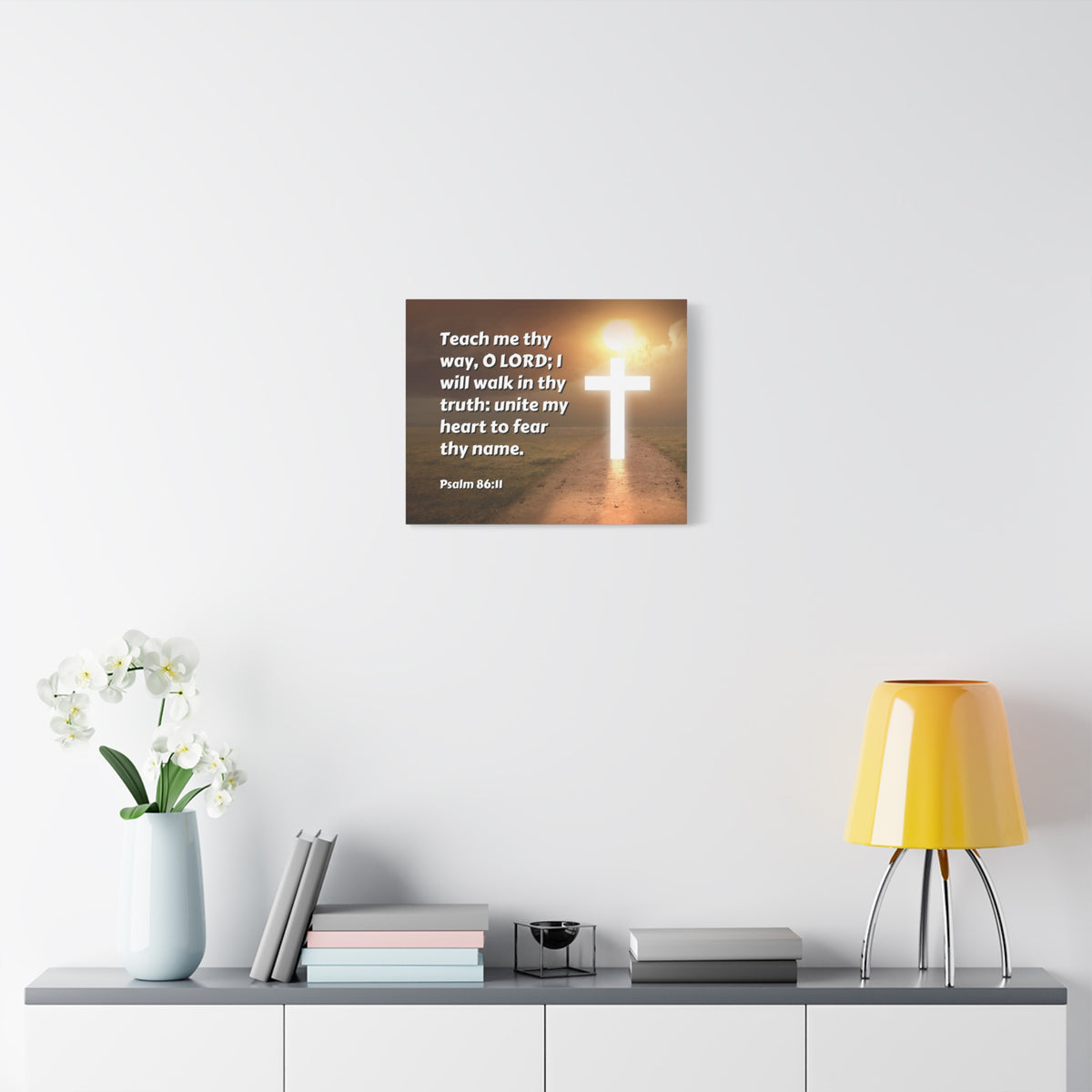 Scripture Canvas Unite My Heart Psalm 86:11 Christian Wall Art Bible Verse Print Ready to Hang-Express Your Love Gifts