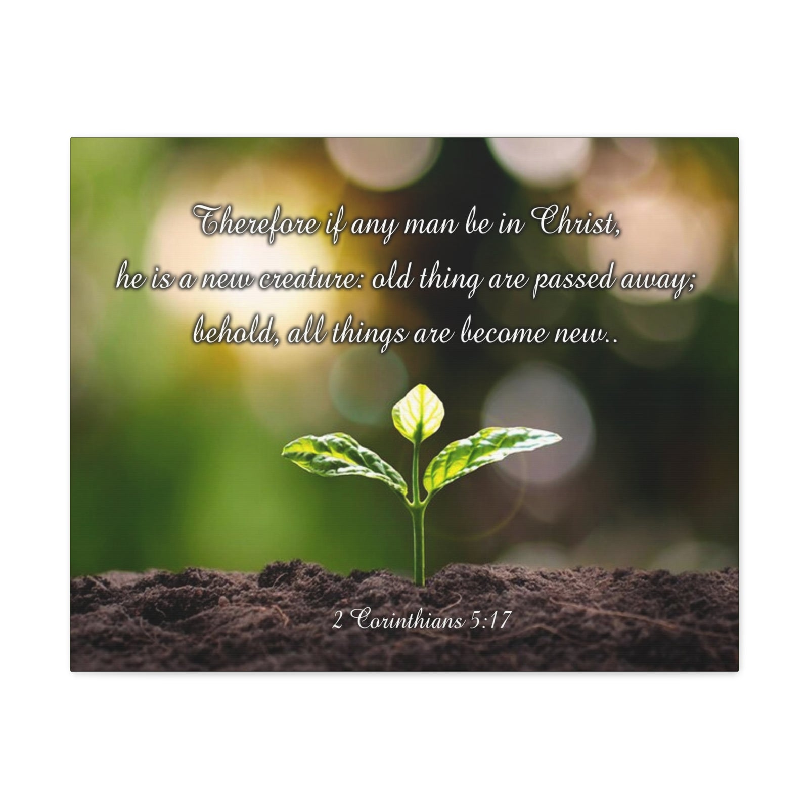 Scripture Walls Men Be in Christ 2 Corinthians 5:17 Christian Wall Art Print Ready to Hang Unframed-Express Your Love Gifts