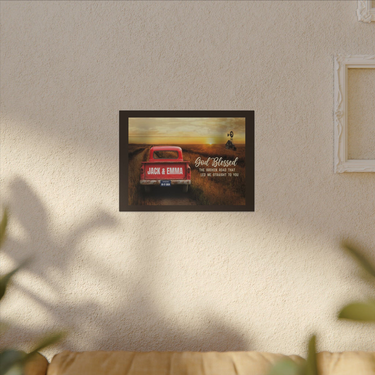 Personalized God Bless The Broken Road Custom Canvas Wall Art-Express Your Love Gifts