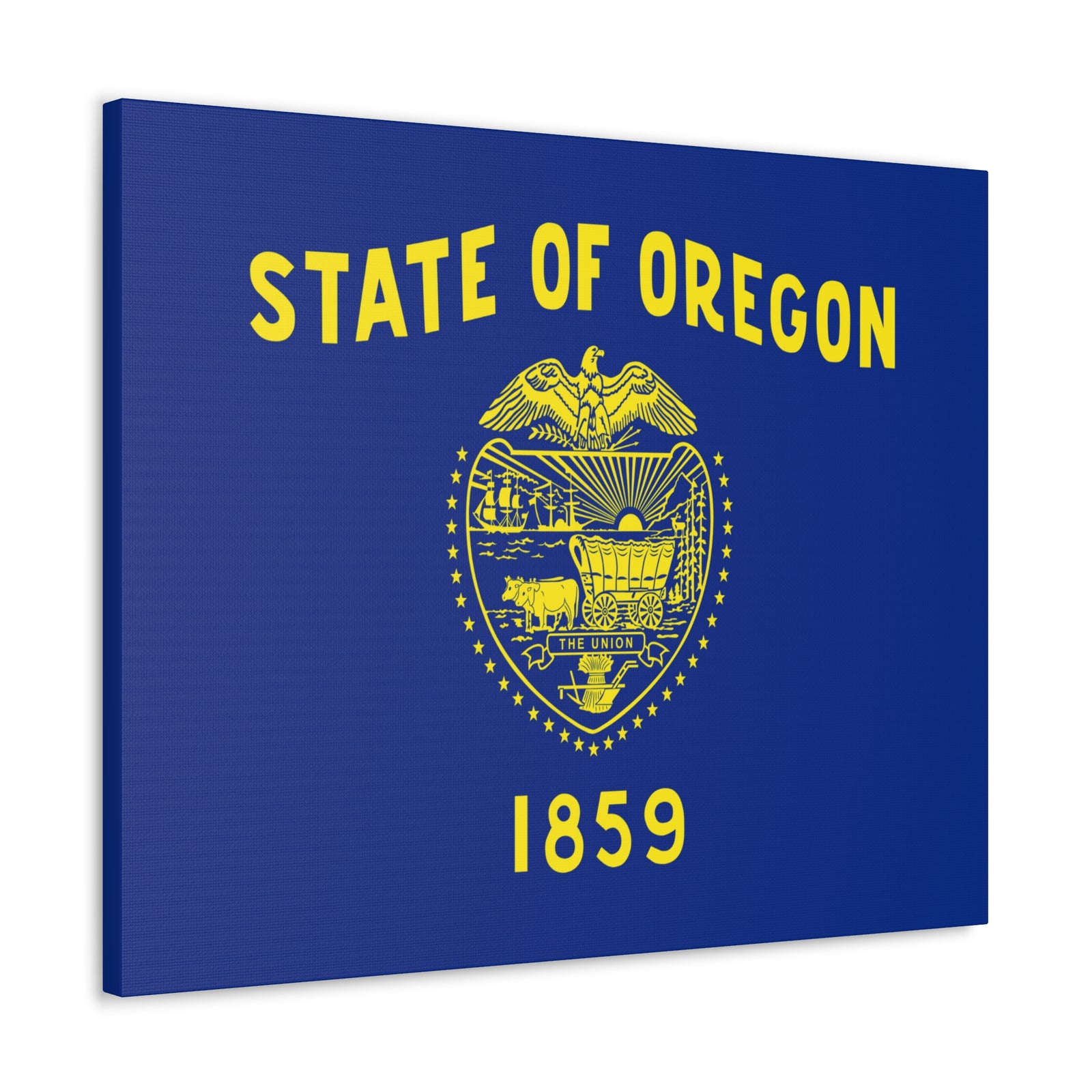 Oregon Stage Flag Canvas Vibrant Wall Art Unframed Home Decor-Express Your Love Gifts