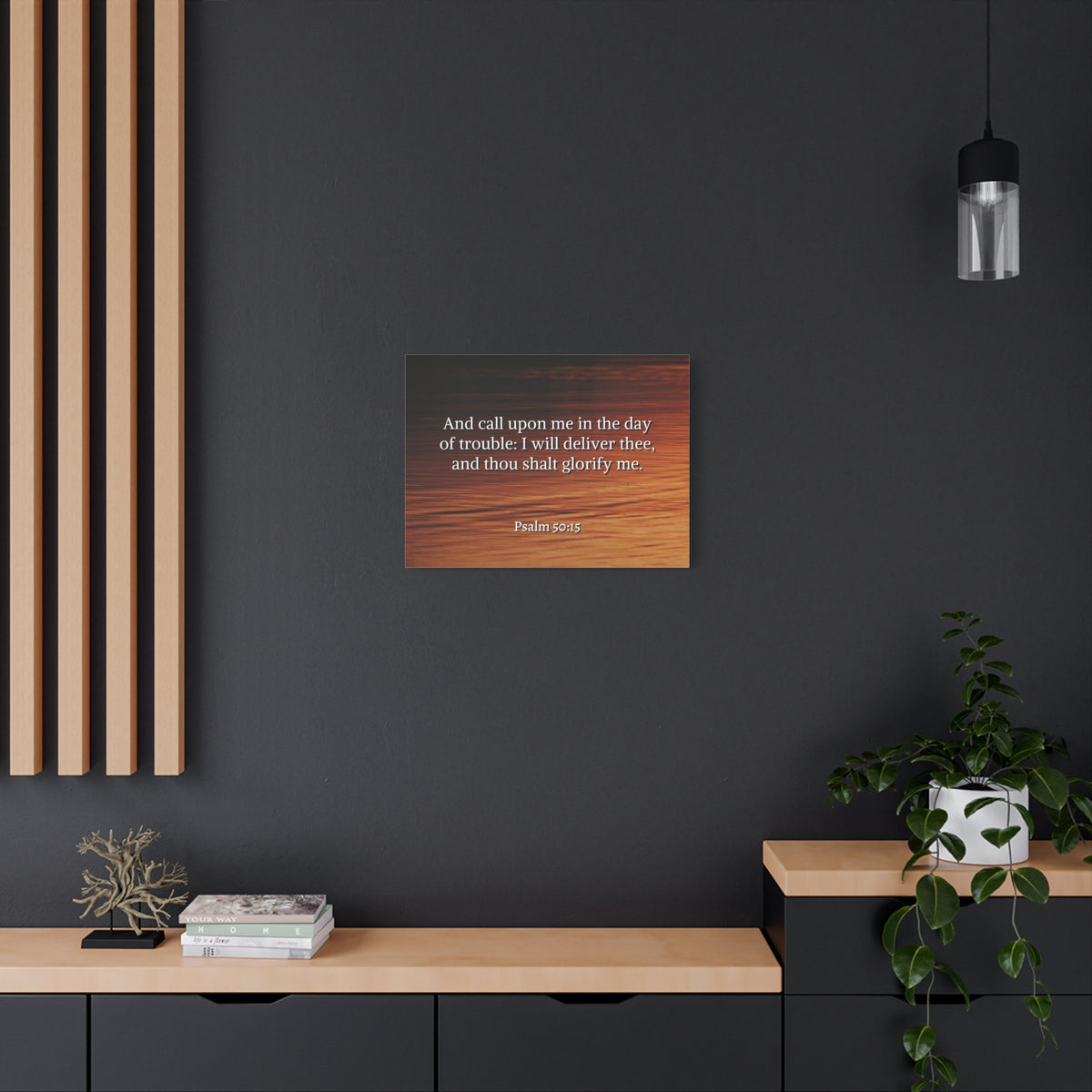 Scripture Walls Call On Me Psalm 50:15 Bible Verse Canvas Christian Wall Art Ready to Hang-Express Your Love Gifts