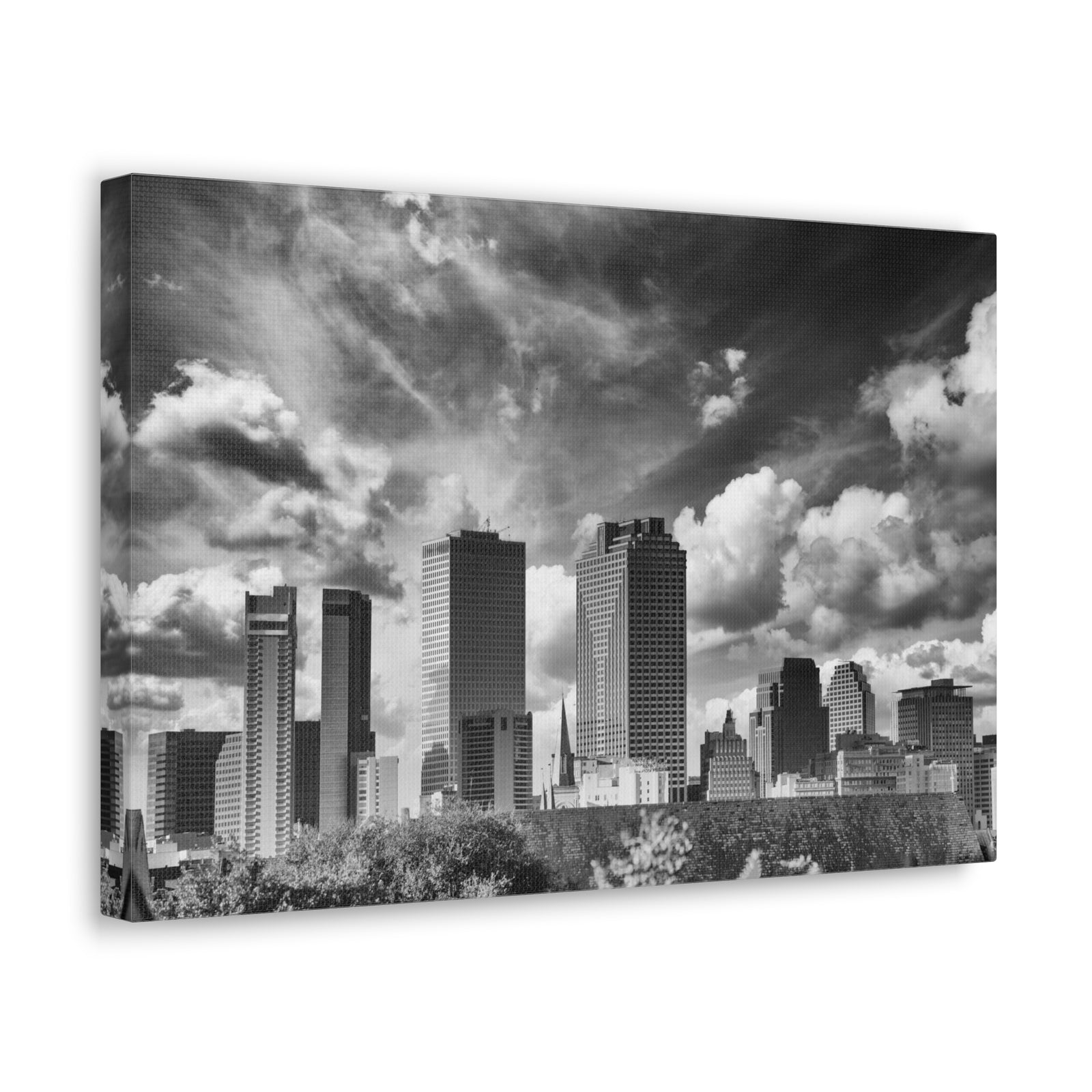 New Orleans Black And White Skyline Canvas Artwork High-Quality Breathtaking Stunning Cityscape for Home Decor Ready to Hang-Express Your Love Gifts