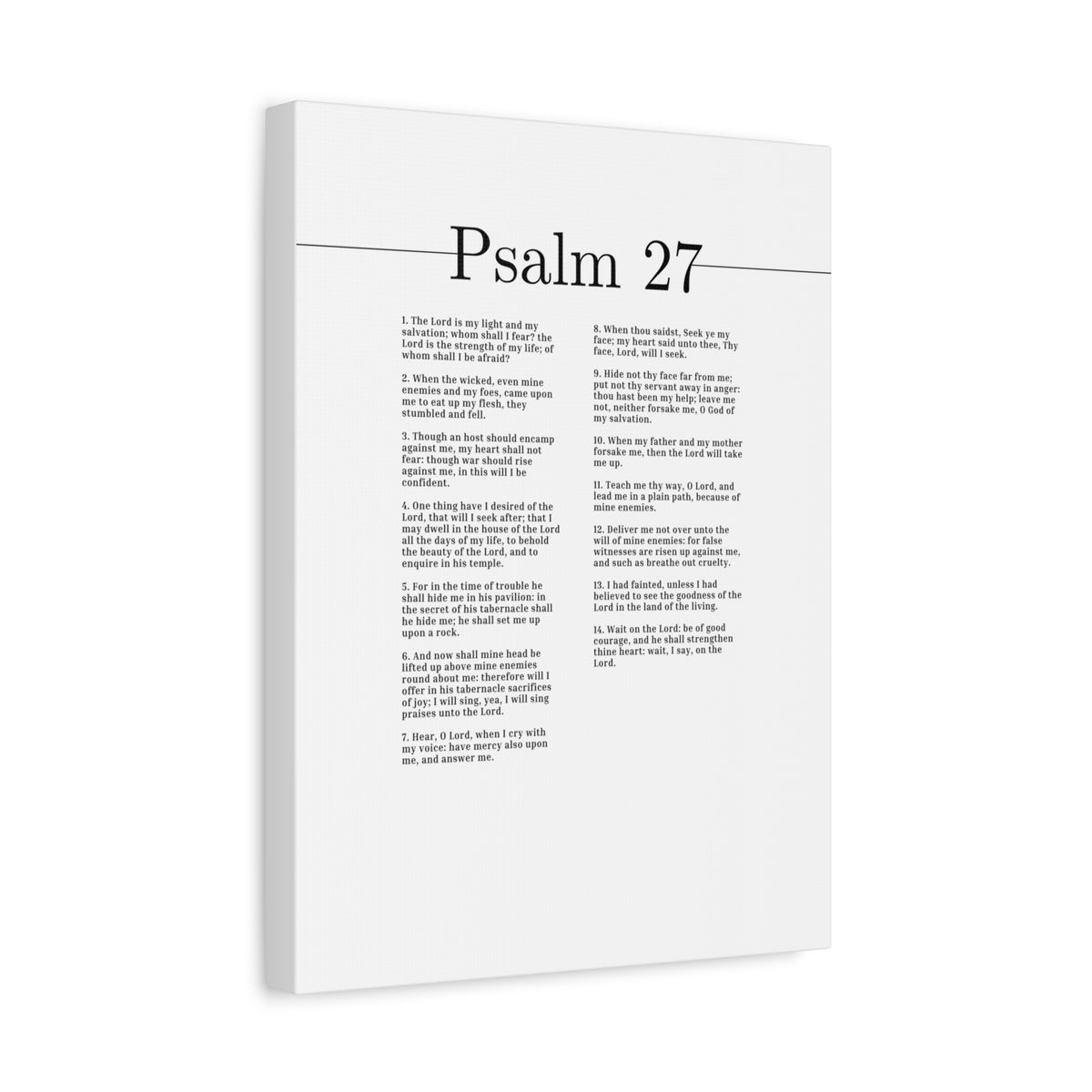 Scripture Canvas The Lord Is My Light And My Salvation Psalm 27 Christian Wall Art Bible Verse Print Ready to Hang-Express Your Love Gifts