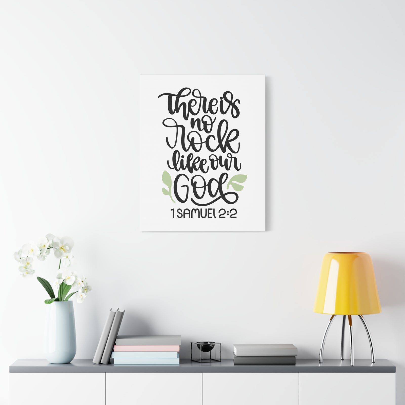 Scripture Canvas Our God 1 Samuel 2:2 Christian Wall Art Bible Verse Print Ready to Hang-Express Your Love Gifts
