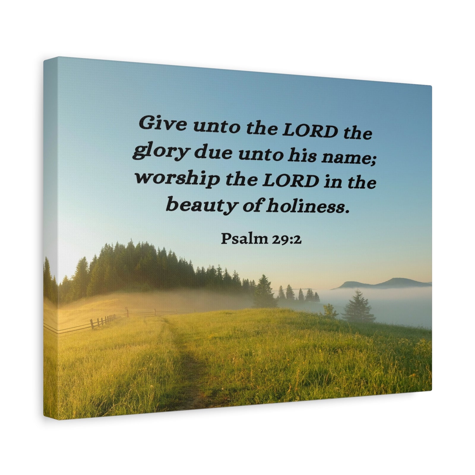Scripture Walls Worship The Lord Psalm 29:2 Bible Verse Canvas Christian Wall Art Ready to Hang-Express Your Love Gifts