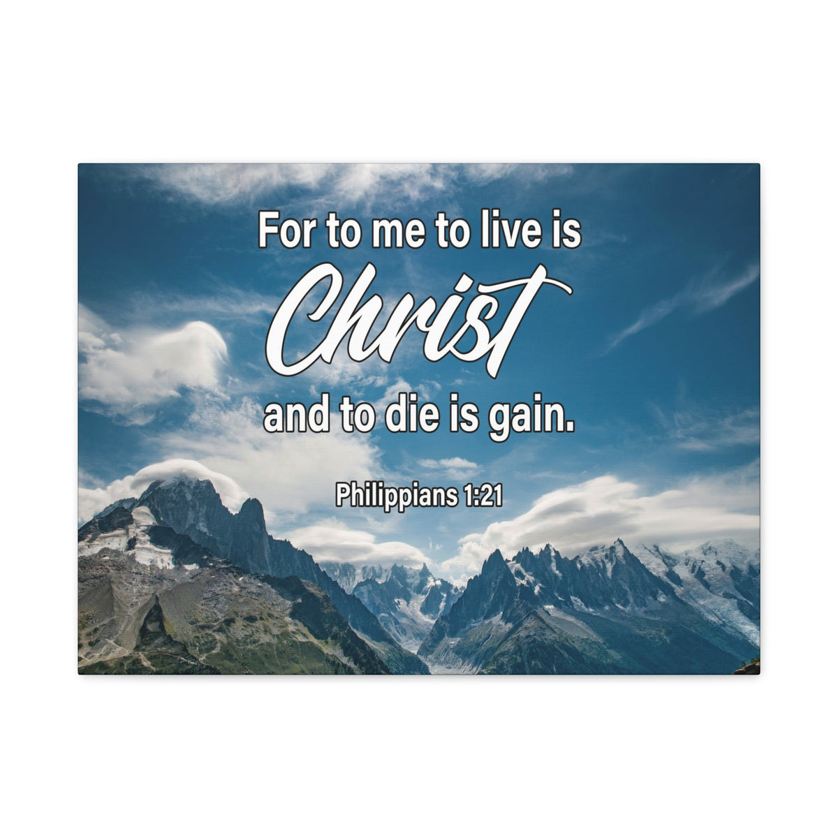 Bible Verse Canvas To Live is Christ Philippians 1:21 Wall Art Christian Home Decor-Express Your Love Gifts