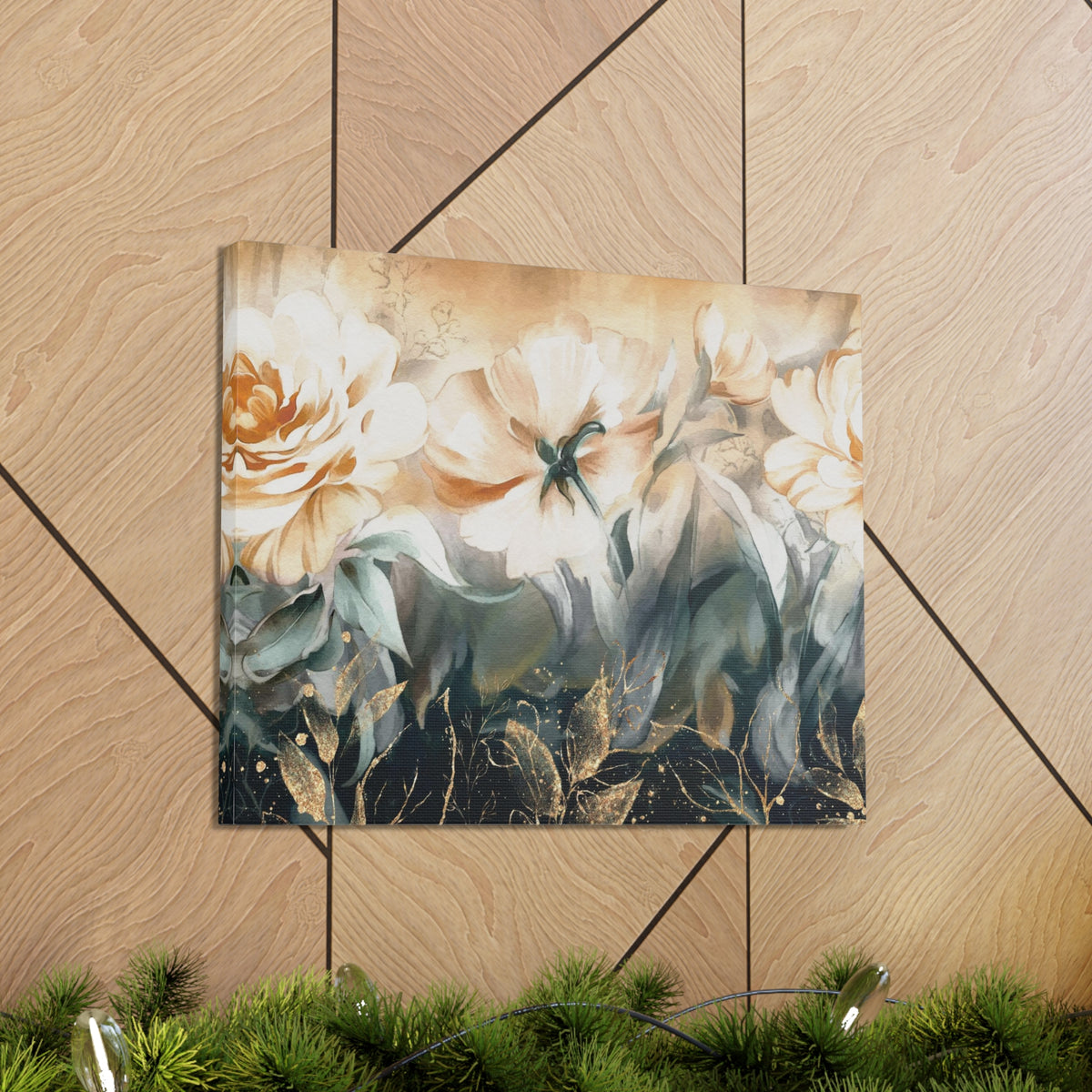 Oil Painting With Flower Rose Peonies Flower Canvas Wall Art for Home Decor Ready-to-Hang-Express Your Love Gifts