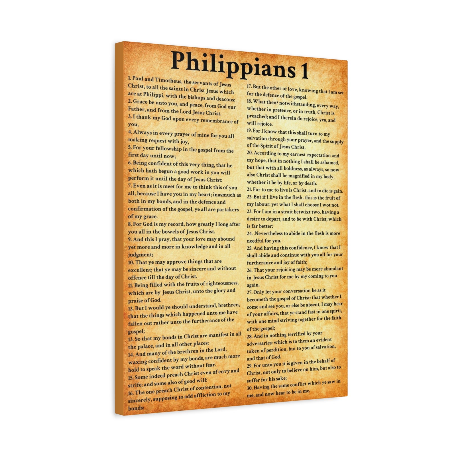 Scripture Walls Philippians 1 Gold Bible Verse Canvas Christian Wall Art Ready to Hang Unframed-Express Your Love Gifts