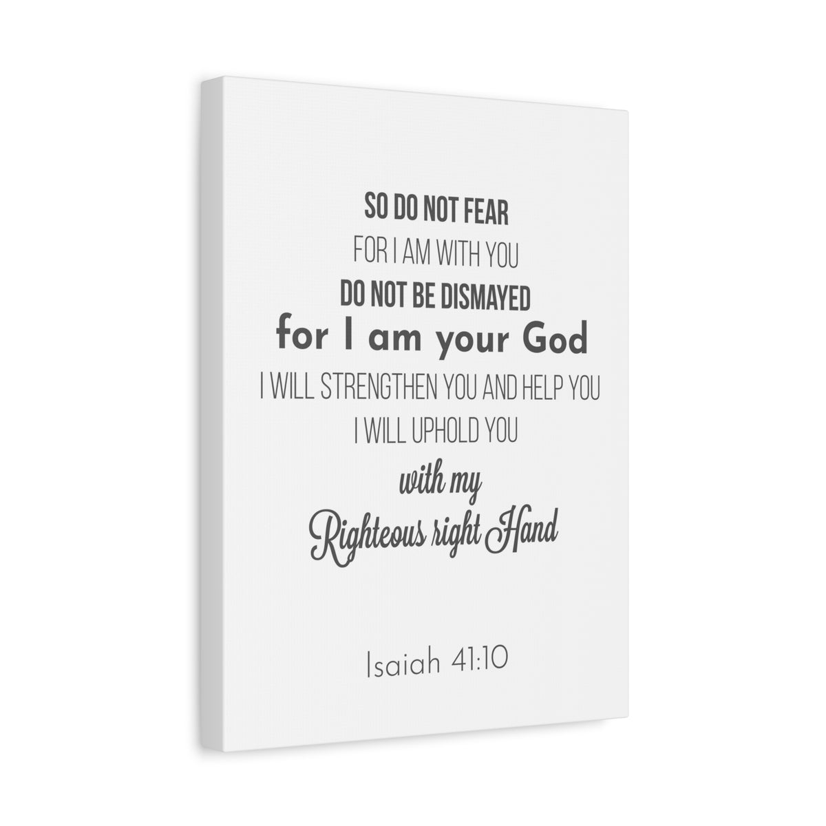 Scripture Canvas Uphold You Isaiah 41:10 Christian Wall Art Bible Verse Print Ready to Hang-Express Your Love Gifts