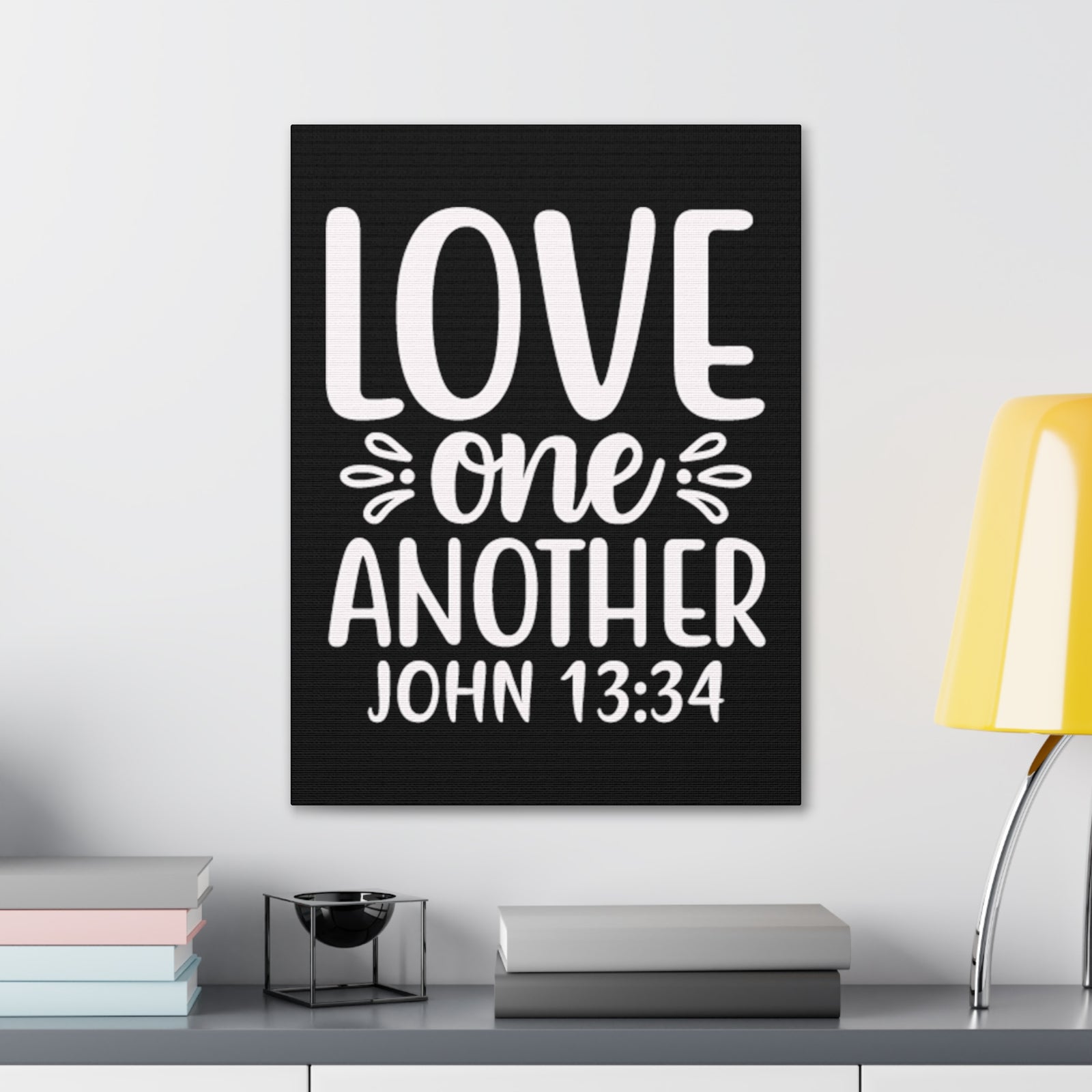 Scripture Walls John 13:34 Love One Another Bible Verse Canvas Christian Wall Art Ready to Hang Unframed-Express Your Love Gifts