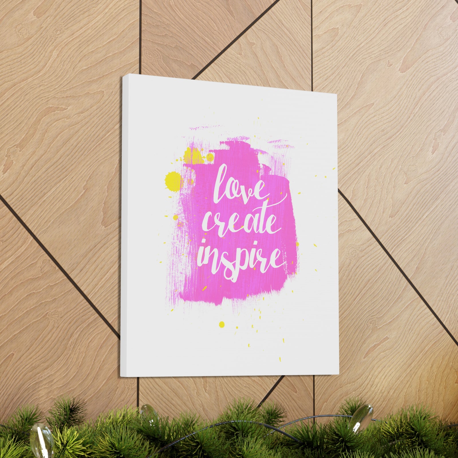 Inspirational Wall Art Love Create Inspire Motivation Wall Decor for Home Office Gym Inspiring Success Quote Print Ready to Hang-Express Your Love Gifts
