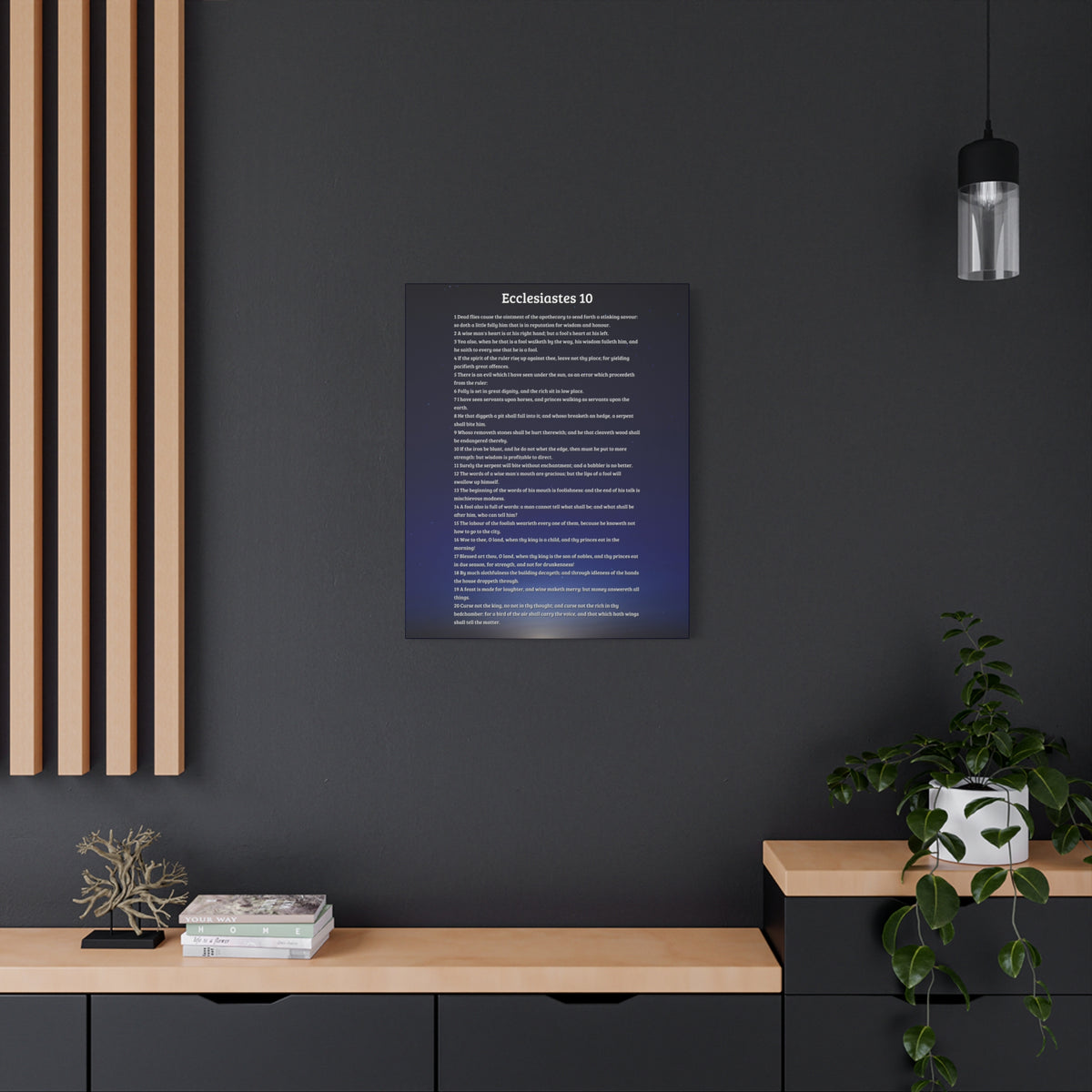 Scripture Walls Wisdom & Folly Ecclesiastes 10 Bible Verse Canvas Christian Wall Art Ready to Hang-Express Your Love Gifts