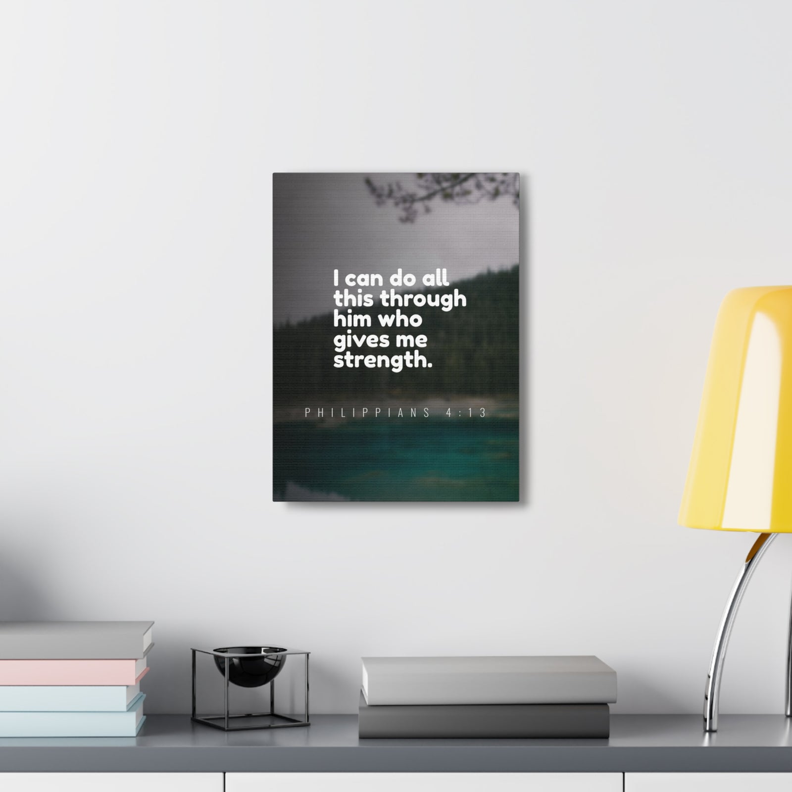 Scripture Canvas Do All This Philippians 4:13 Christian Wall Art Bible Verse Print Ready to Hang-Express Your Love Gifts
