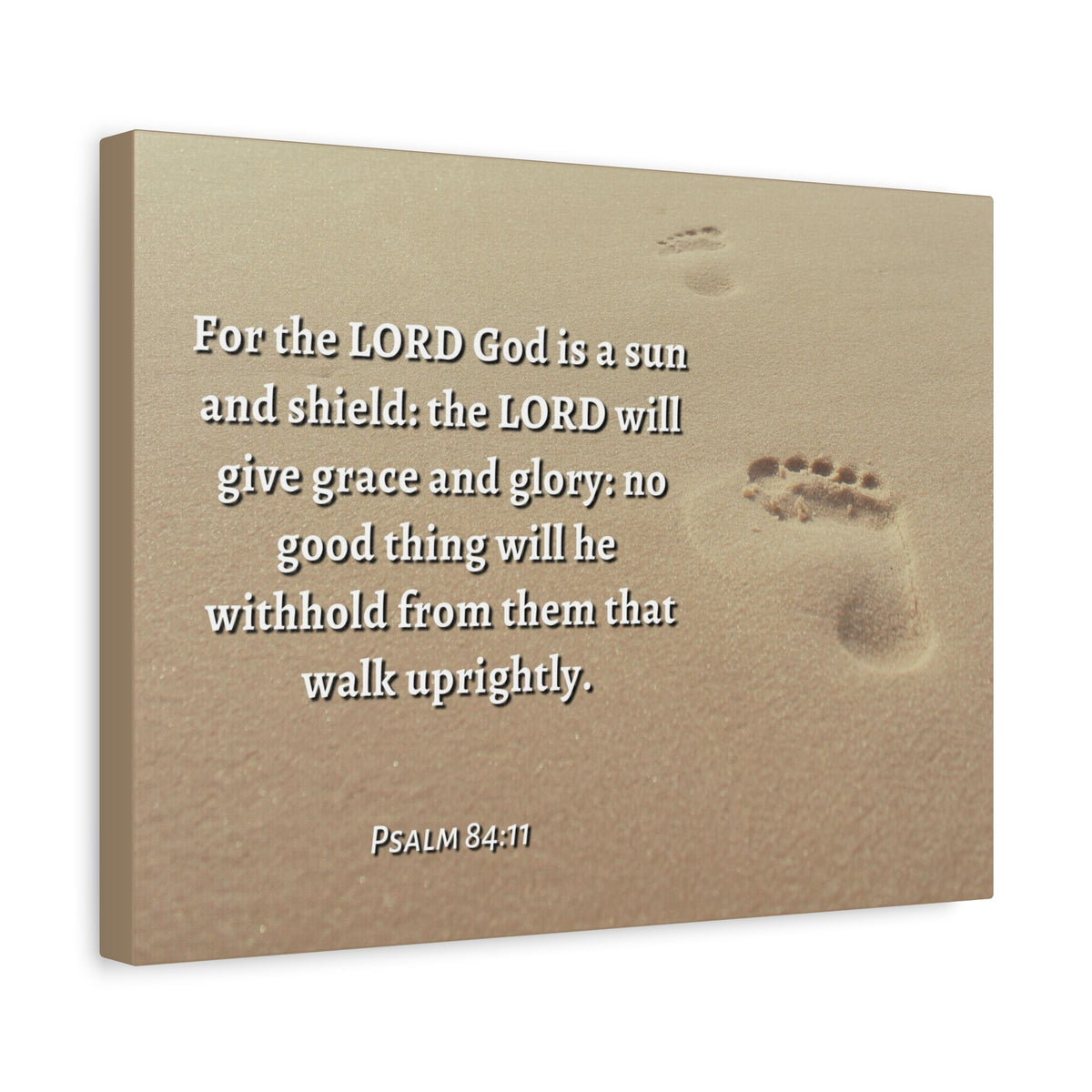Scripture Canvas Grace And Glory Psalms 84:11 Christian Wall Art Bible Verse Print Ready to Hang-Express Your Love Gifts