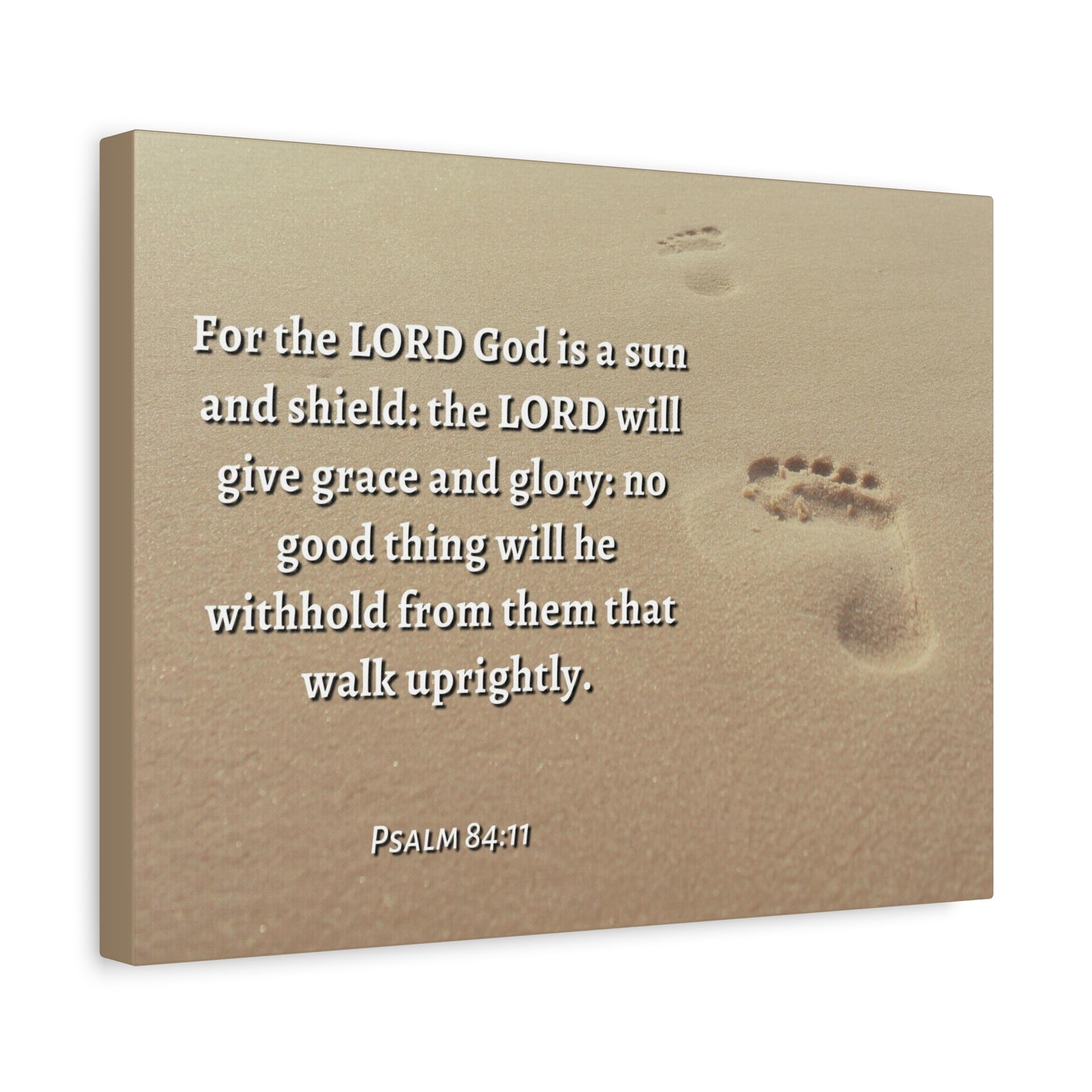 Scripture Canvas Grace And Glory Psalms 84:11 Christian Wall Art Bible Verse Print Ready to Hang-Express Your Love Gifts