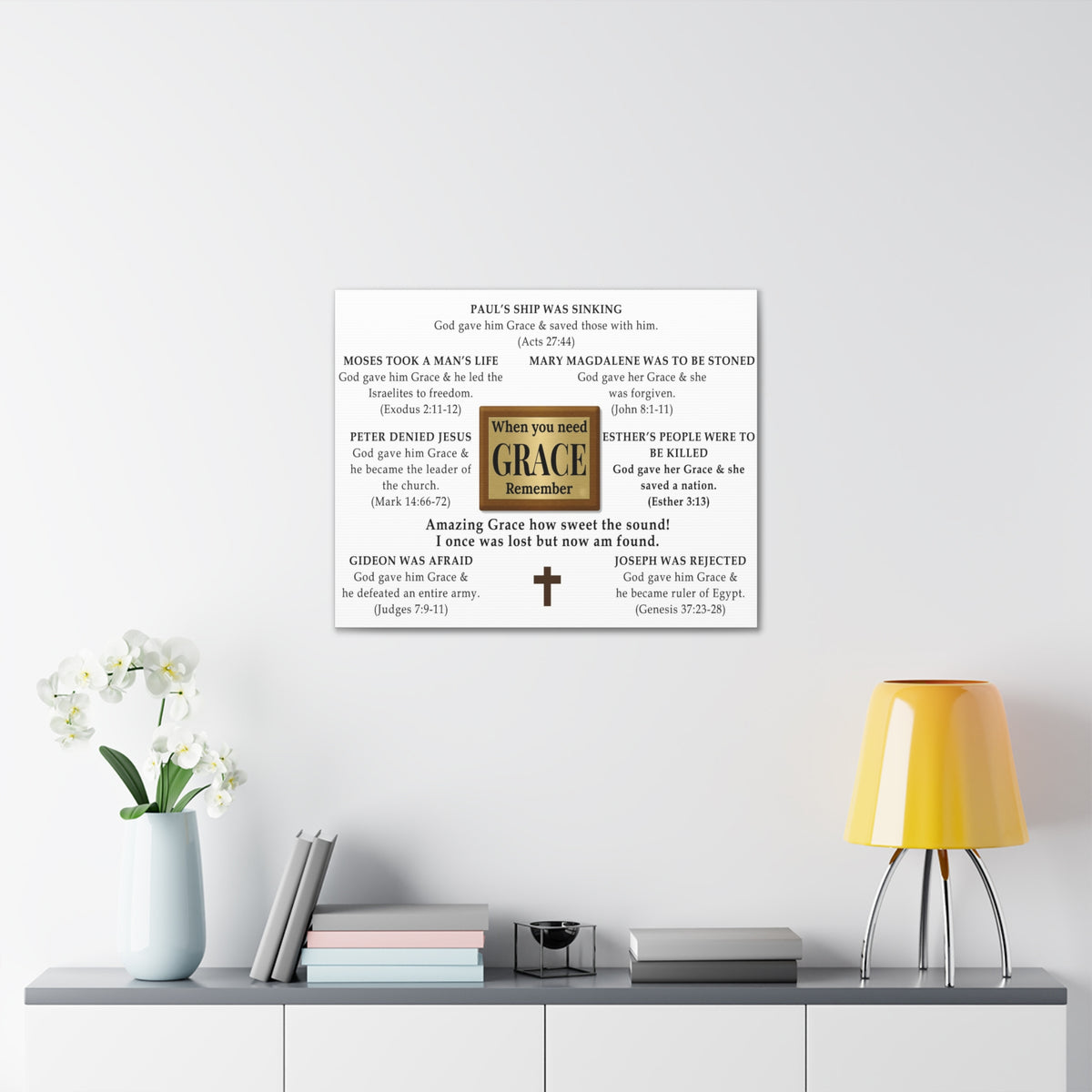 Scripture Walls When You Need GRACE Bible Verse Canvas Christian Wall Art Ready to Hang Unframed-Express Your Love Gifts