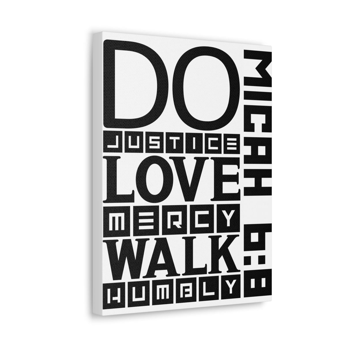 Scripture Walls Micah 6:8 DO Justice Bible Verse Canvas Christian Wall Art Ready to Hang Unframed-Express Your Love Gifts