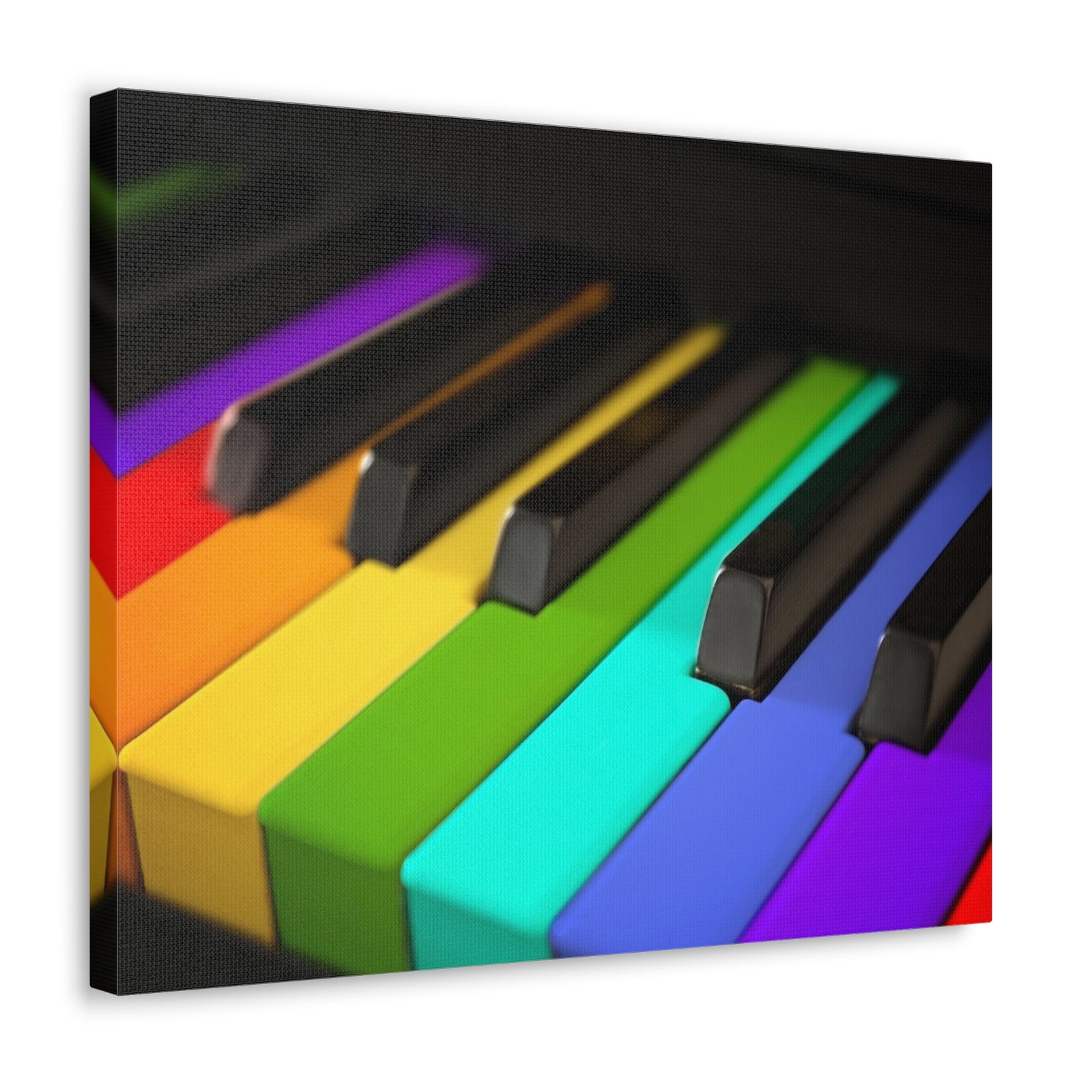 Piano Keys In Rainbow Music Lover's Delight Piano Keyboard Canvas Wall Art for Home Decor Ready-to-Hang-Express Your Love Gifts