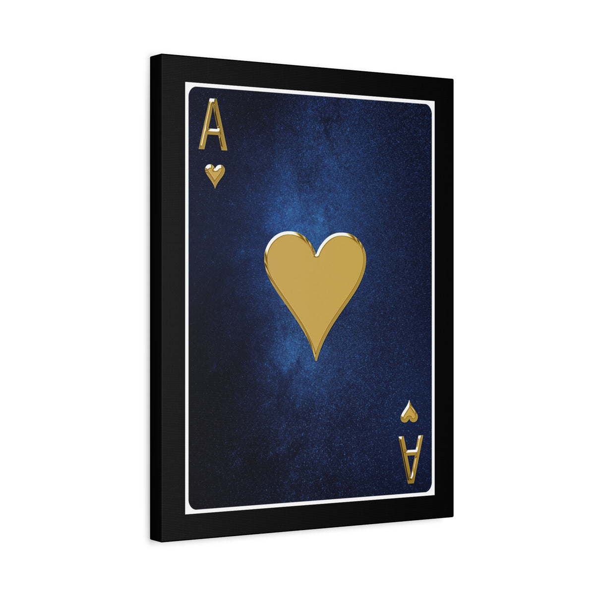 Ace Of Hearts Space Background Playing Card Canvas Wall Art for Home Decor Ready-to-Hang-Express Your Love Gifts